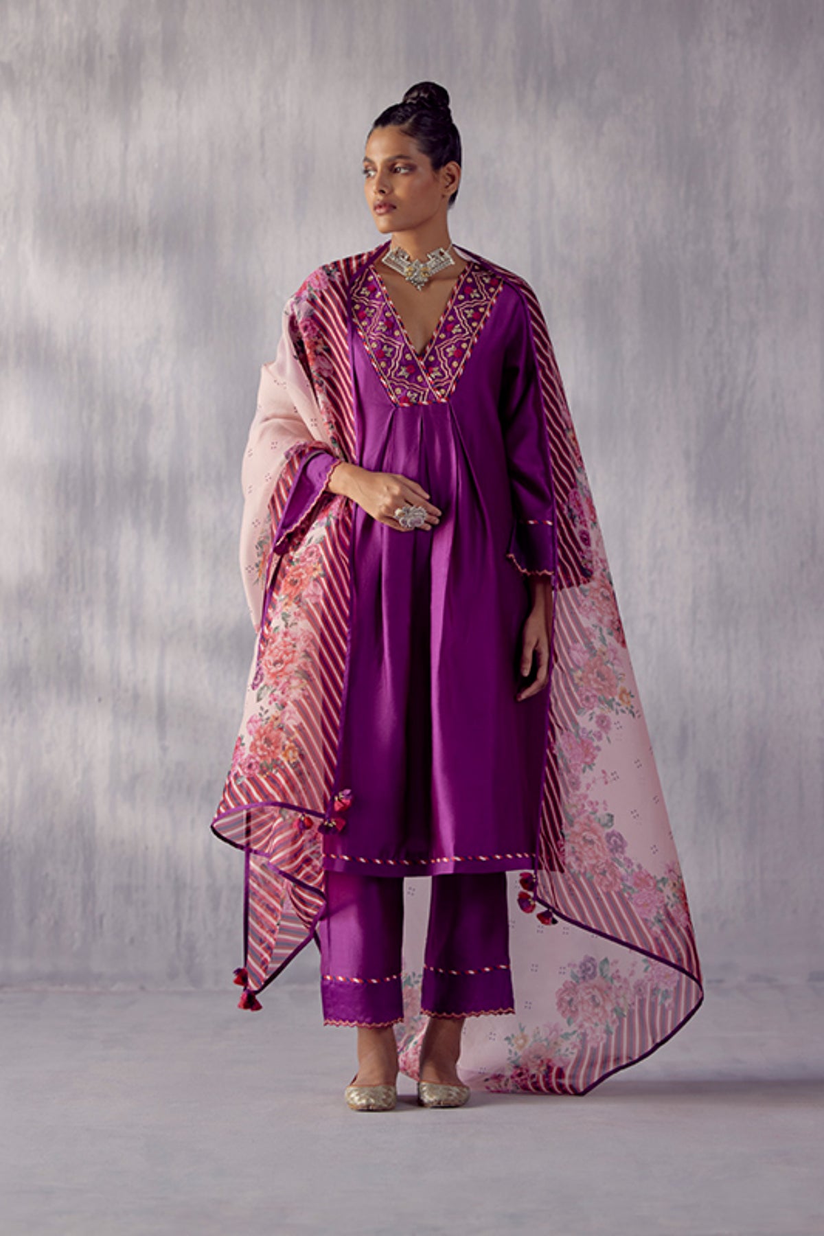 Nargis Purple Kurta Set