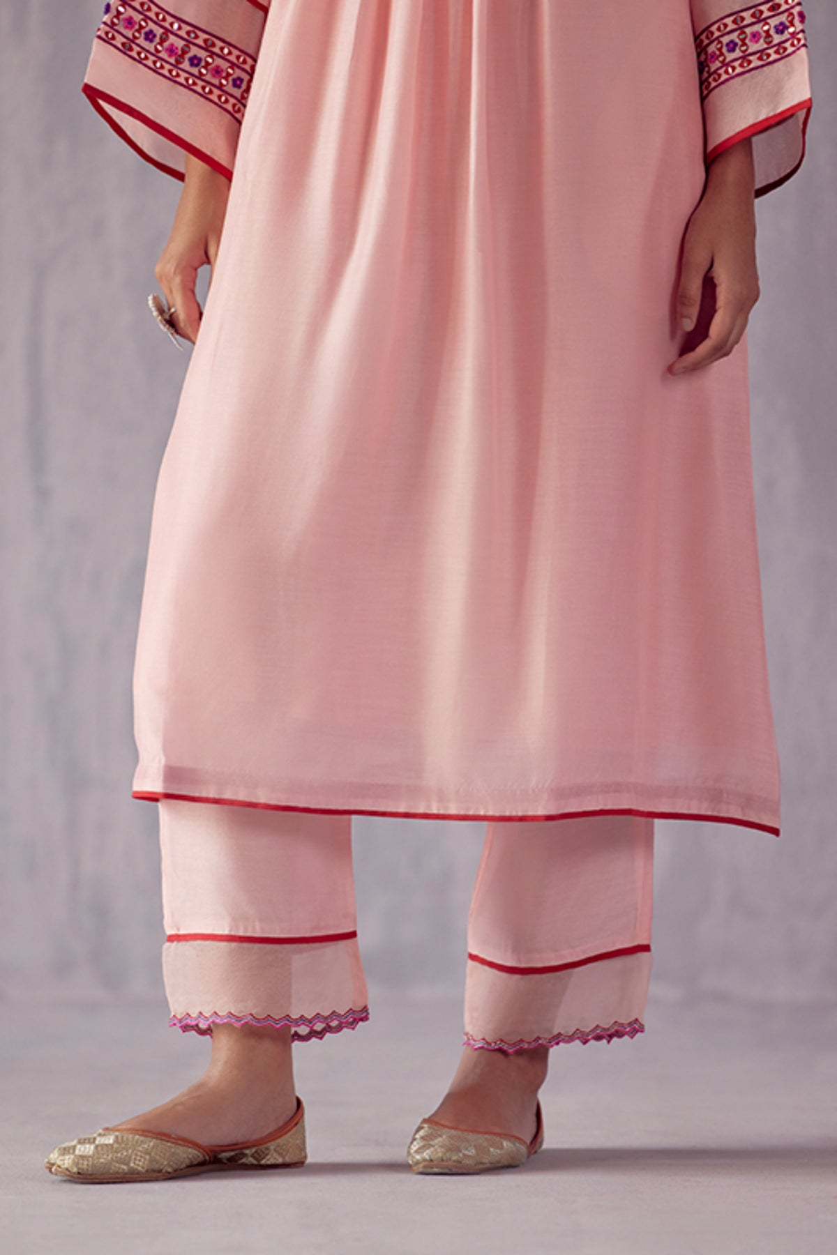 Chandni Peach Kurta Set