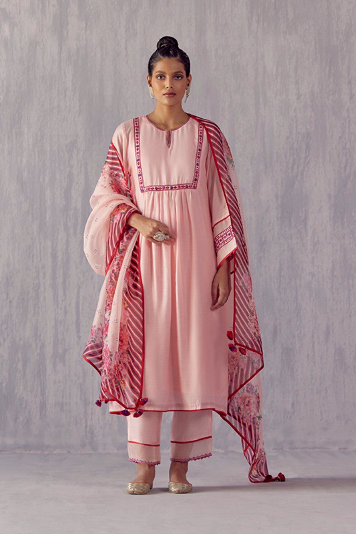 Chandni Peach Kurta Set