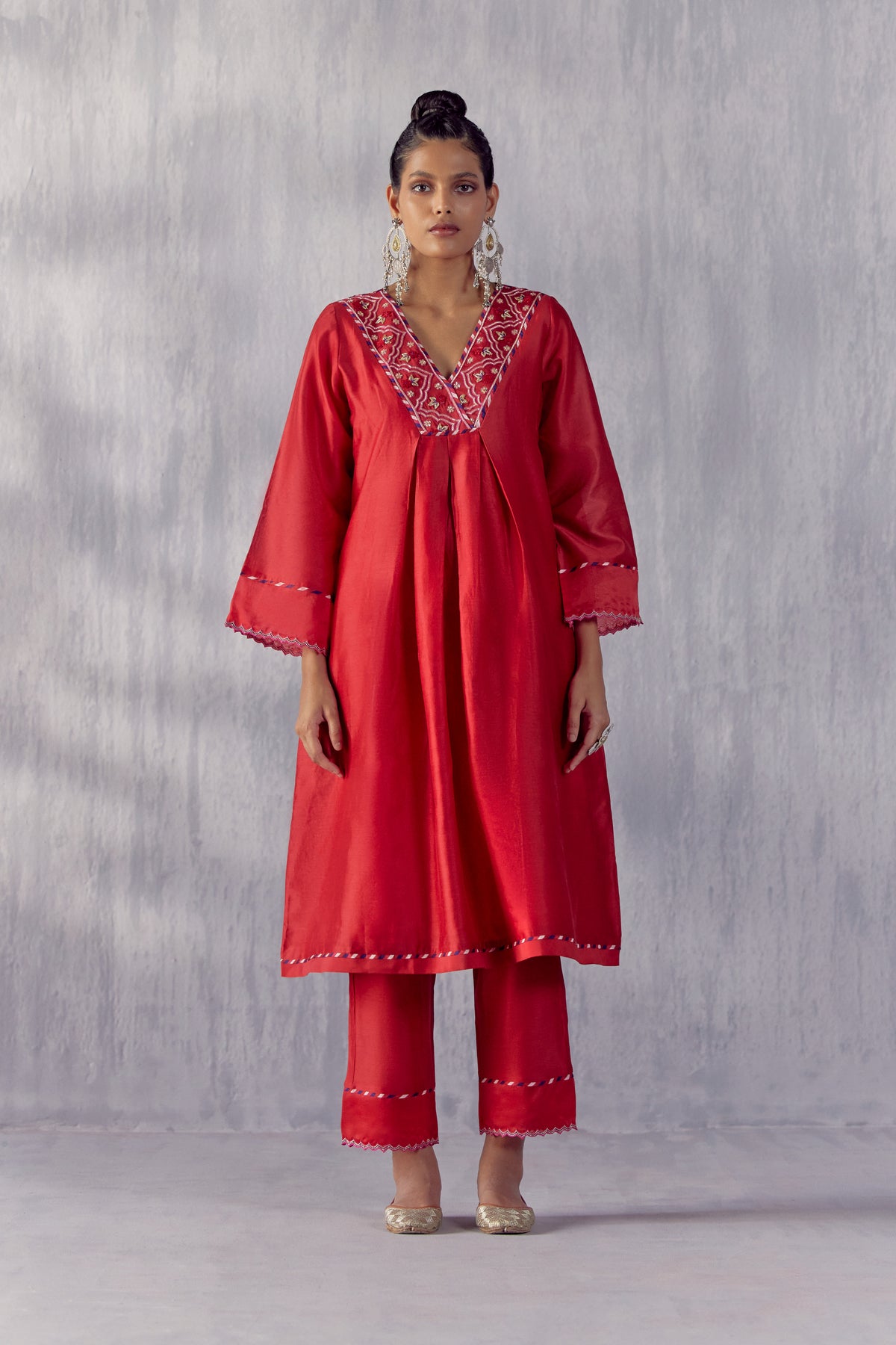 Nargis Red Kurta Set