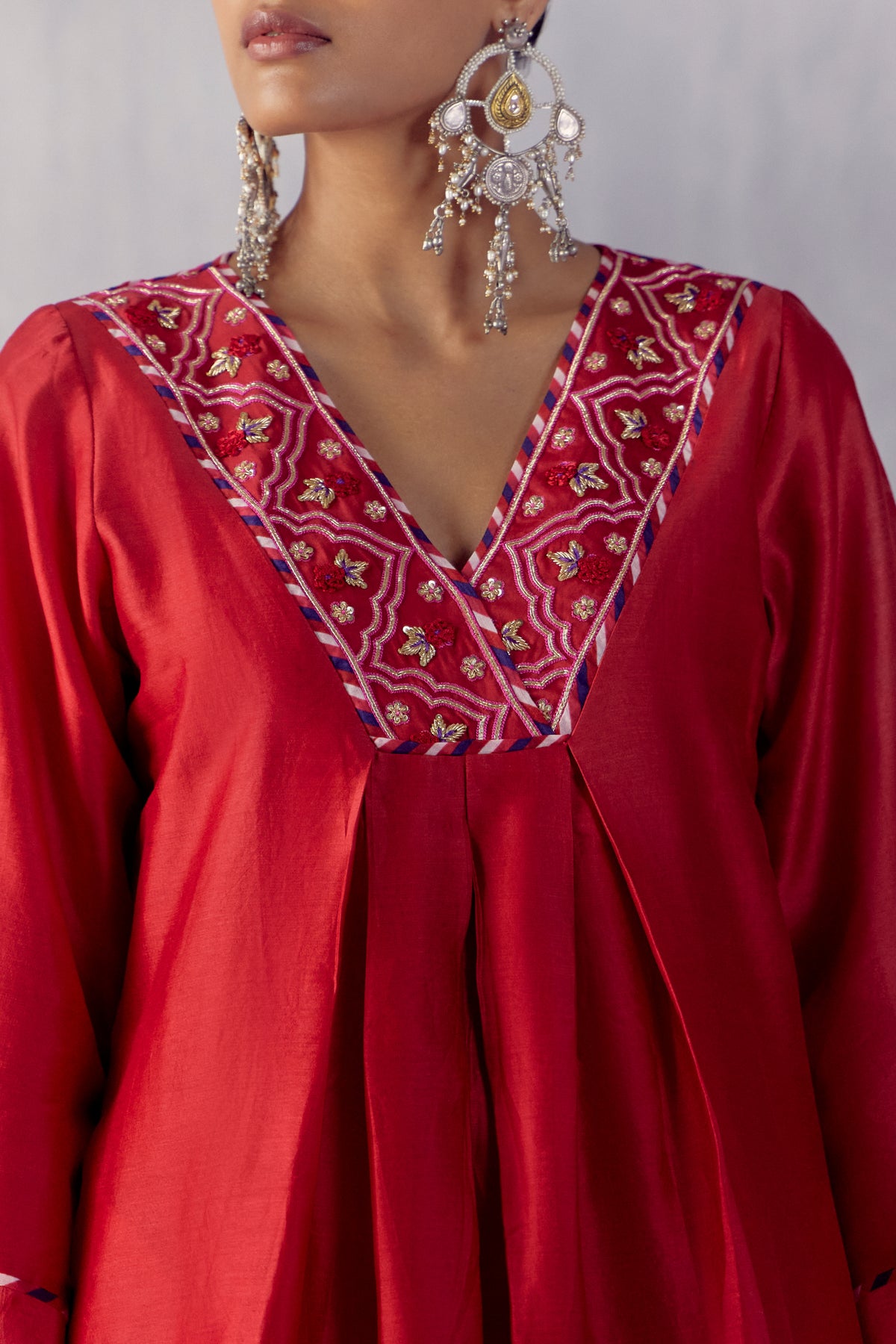 Nargis Red Kurta Set