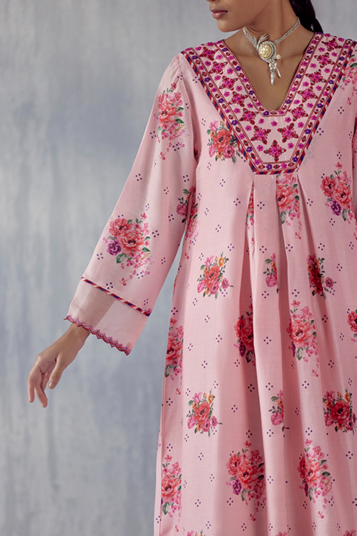 Madhu Peach Kurta Set