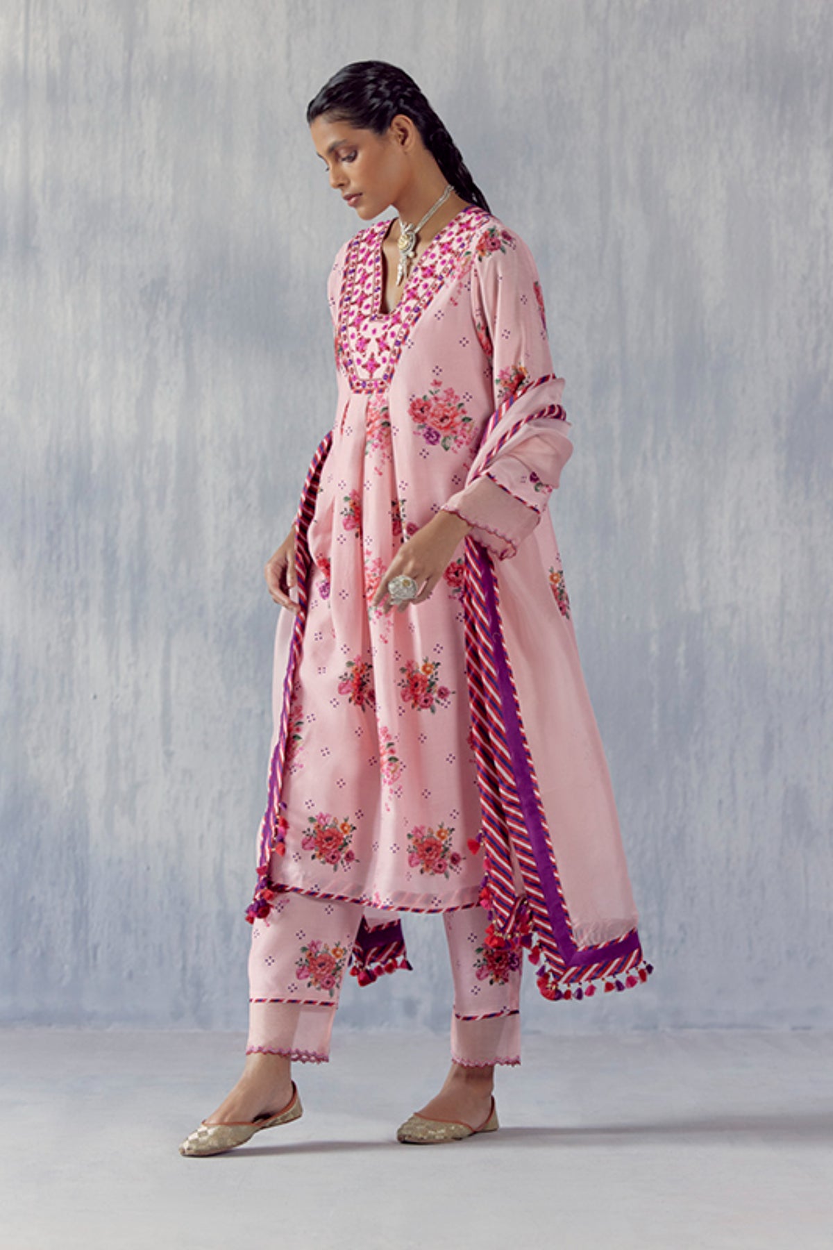 Madhu Peach Kurta Set