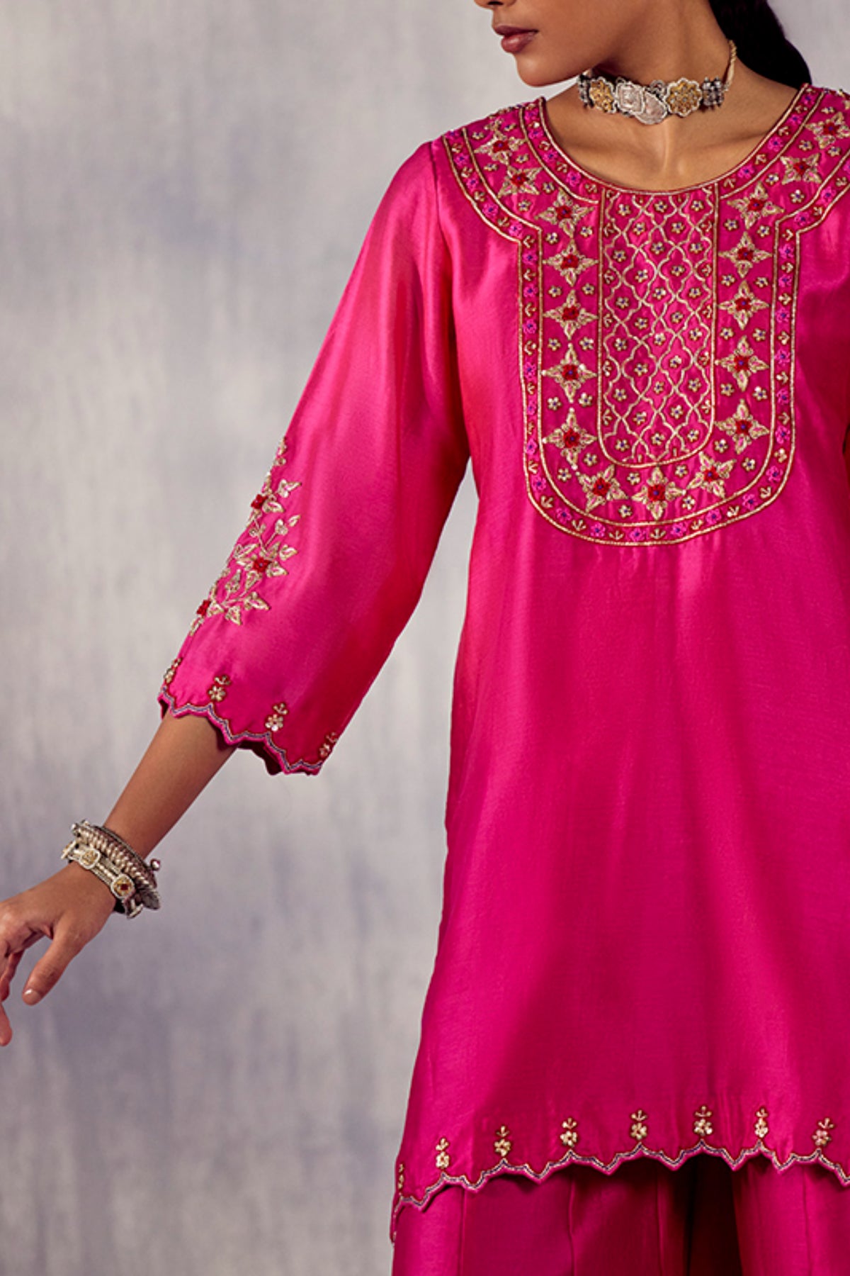 Amartya Hot Pink Sharara Set