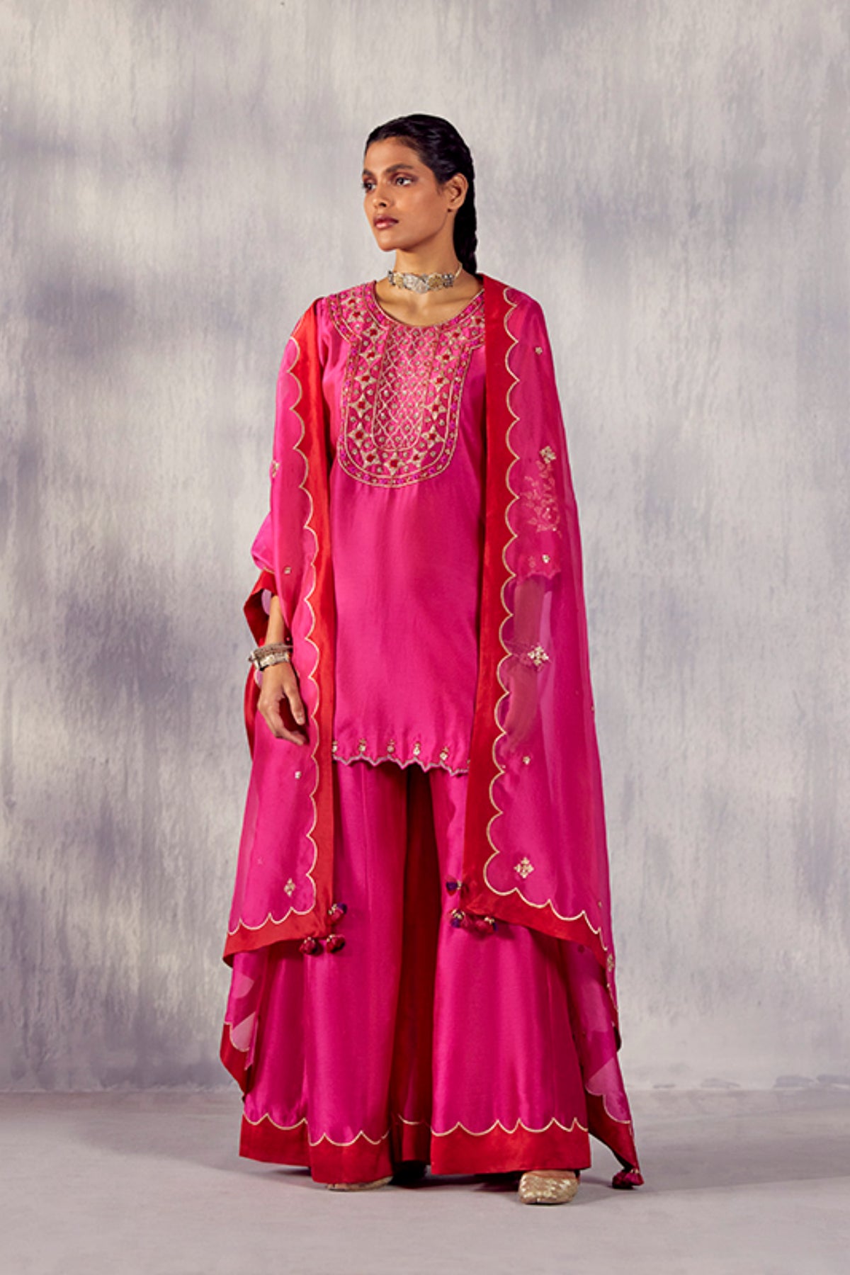 Amartya Hot Pink Sharara Set