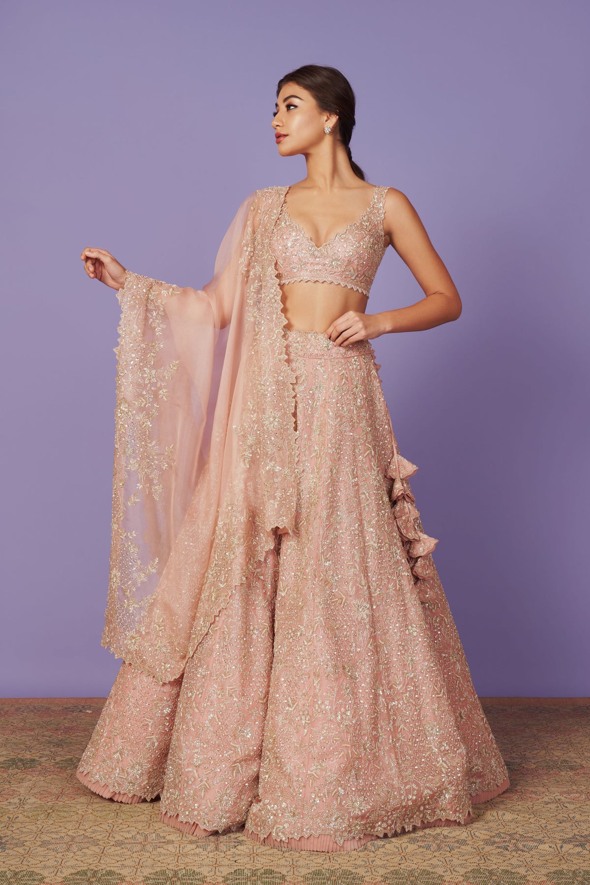 Inara Pale Pink Lehenga Set