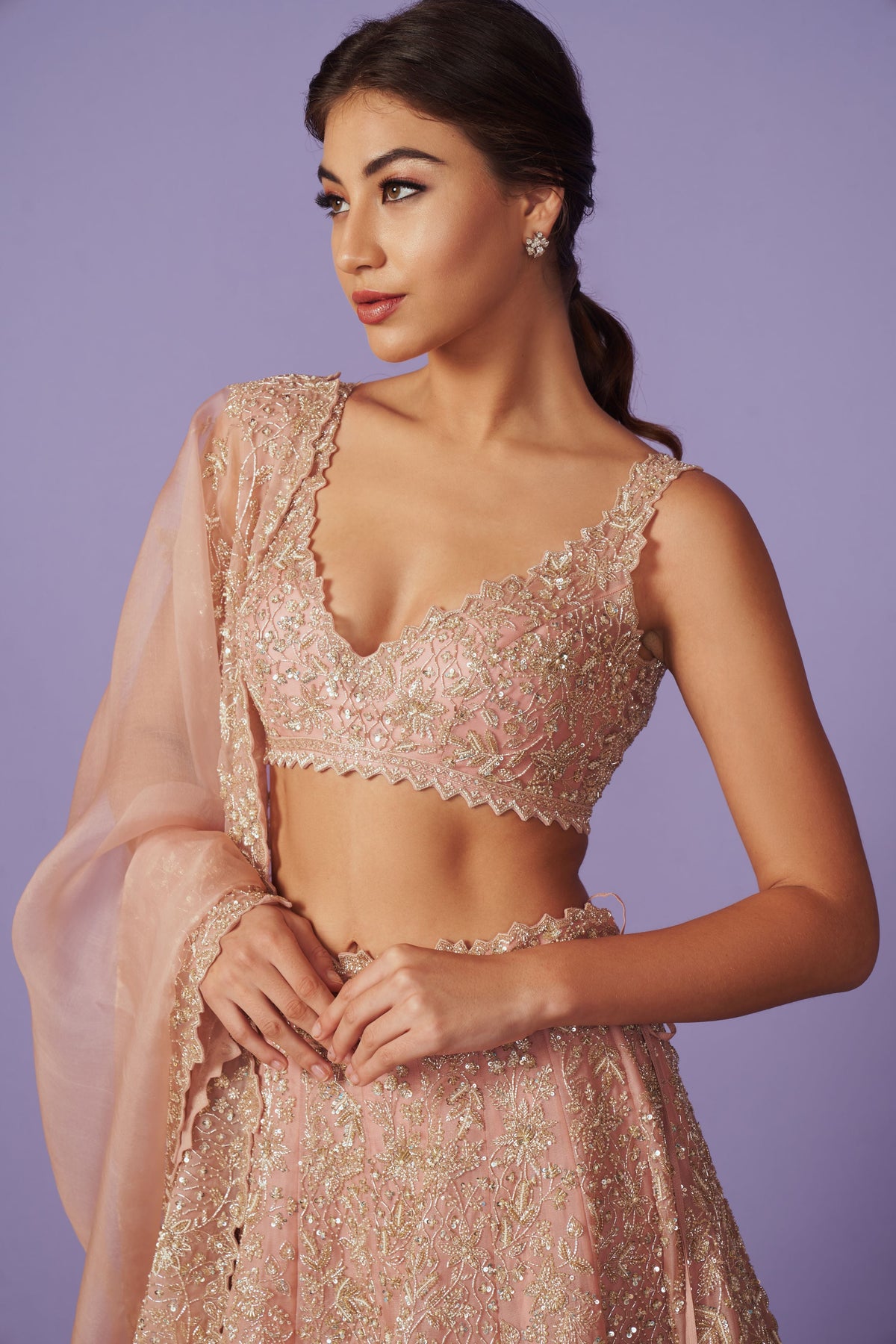 Inara Pale Pink Lehenga Set