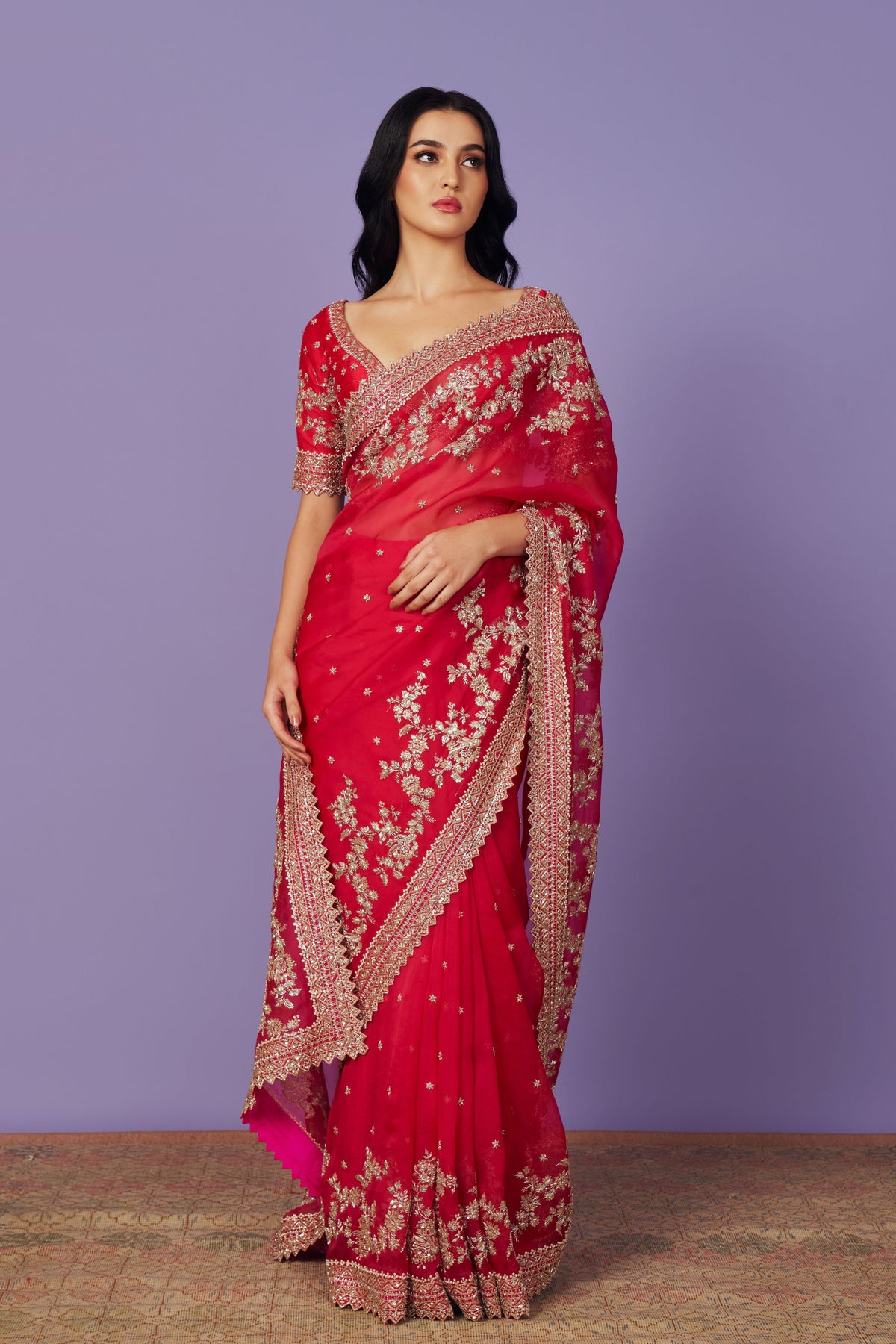 Zardozi Saree Set