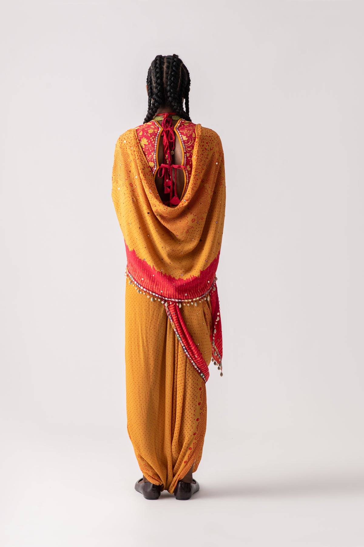 Sadhvi drape saree
