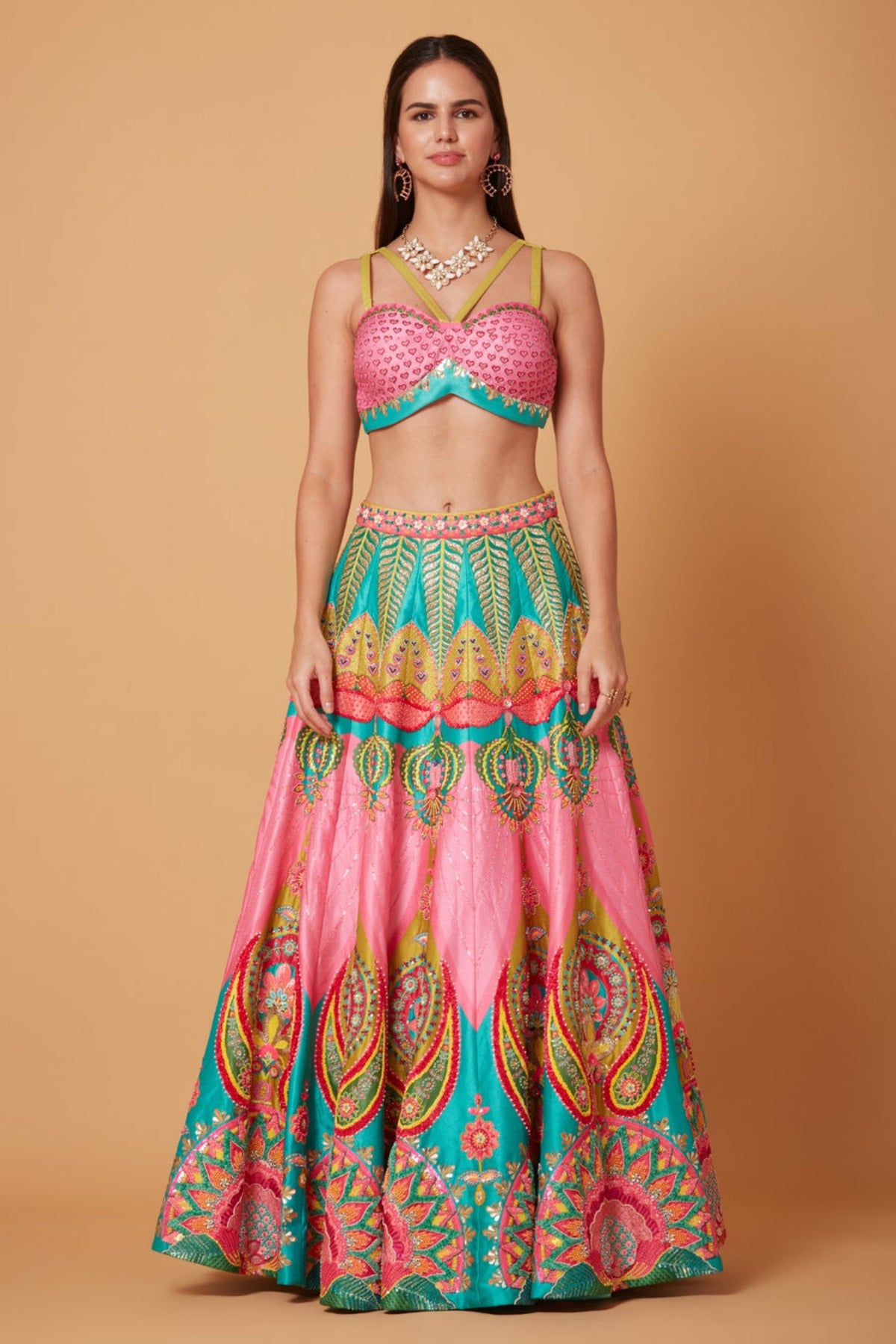 Mastani Pink Embroidered Lehenga Set