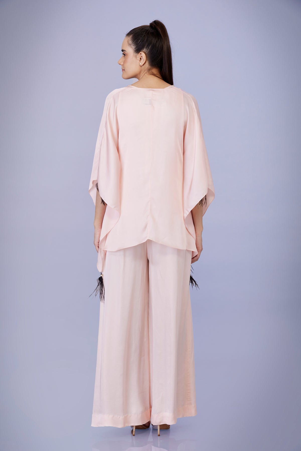 Light Peach Kaftan With Jumpsuit