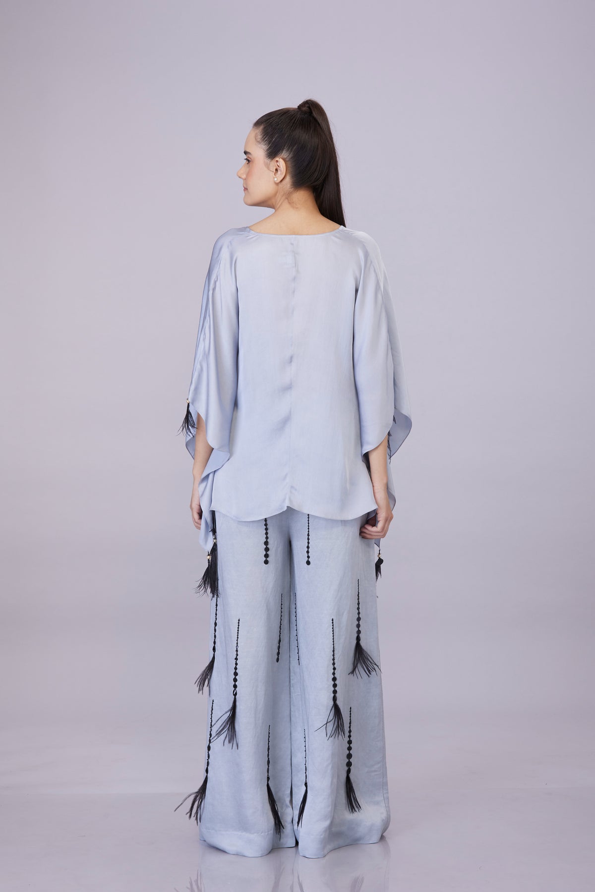 Light Grey Plain Kaftan