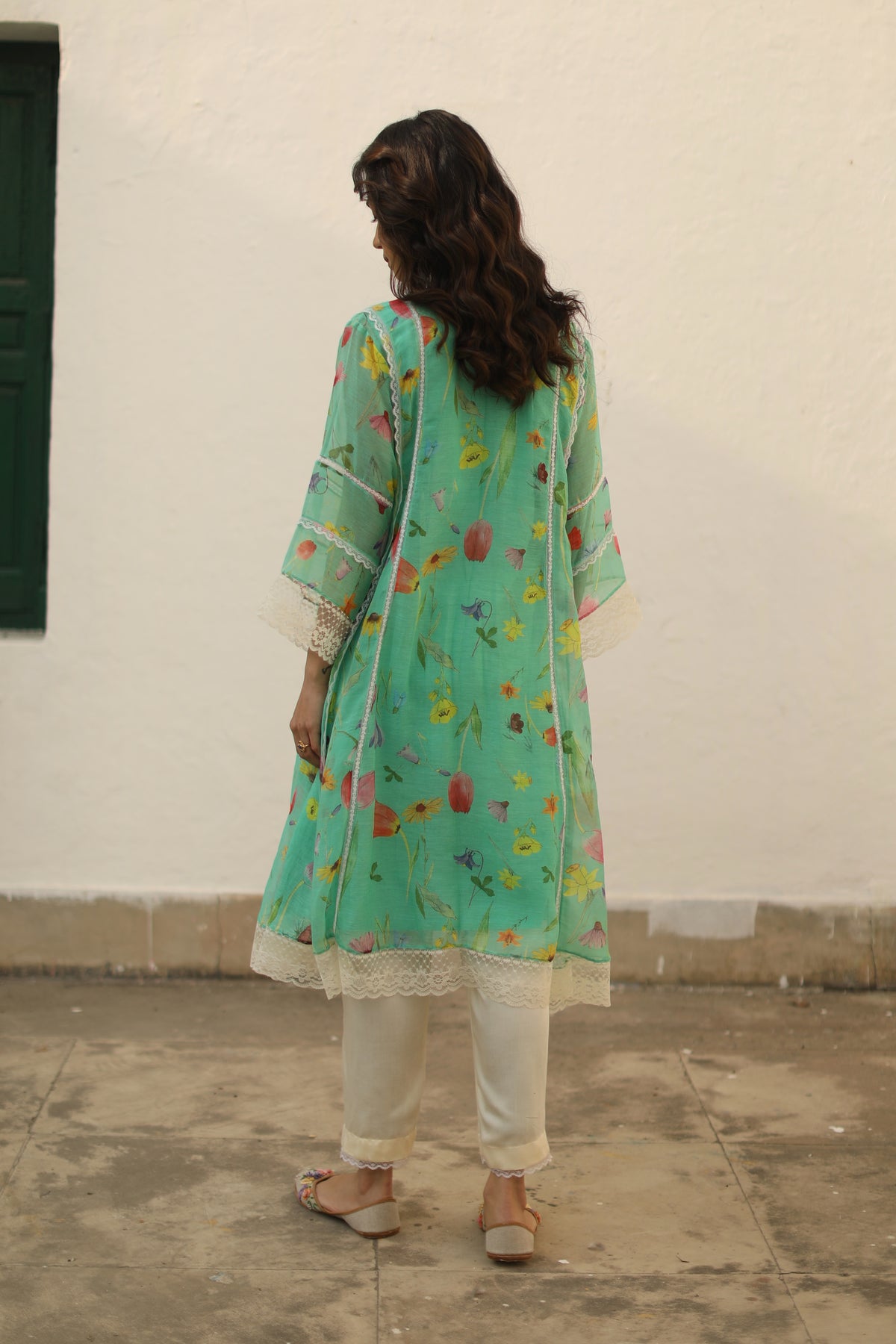 Azra Turquoise Green Tunic Set