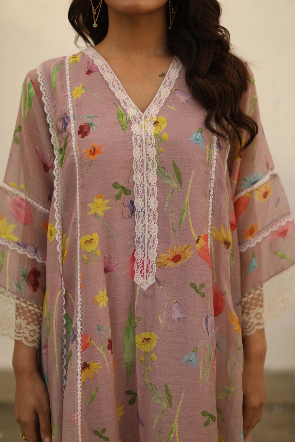 Azra Lavendor Tunic Set