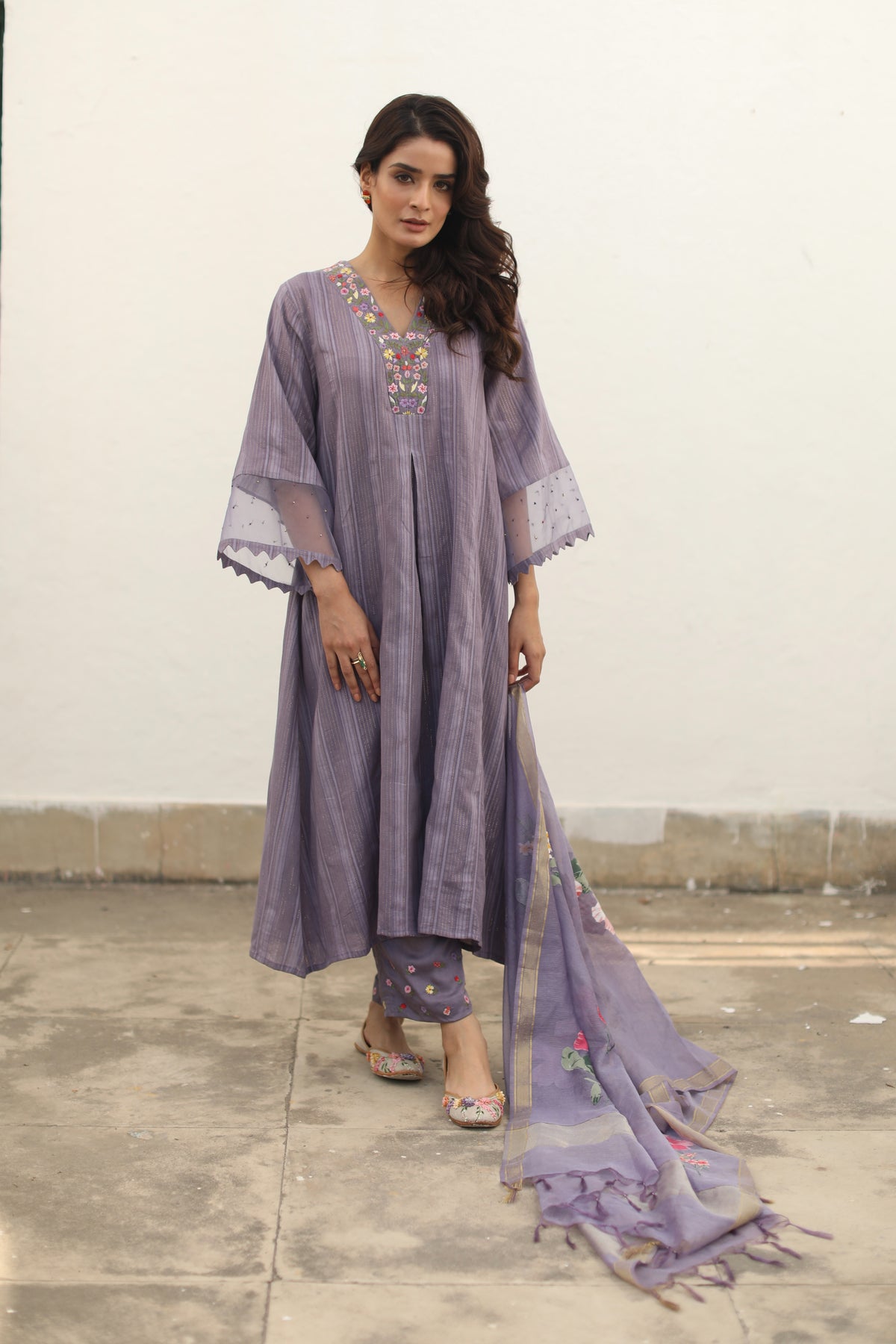 Firdaus Purple Kurta Set