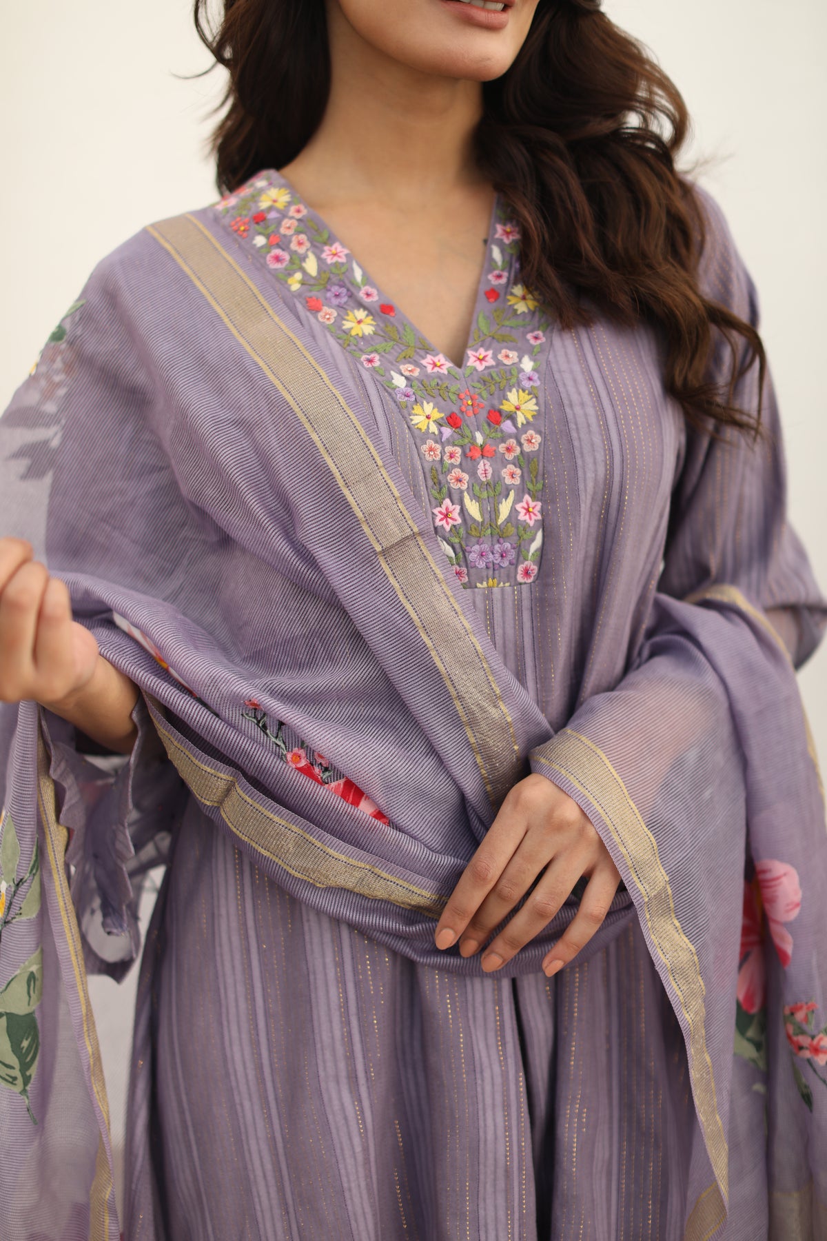 Firdaus Purple Kurta Set