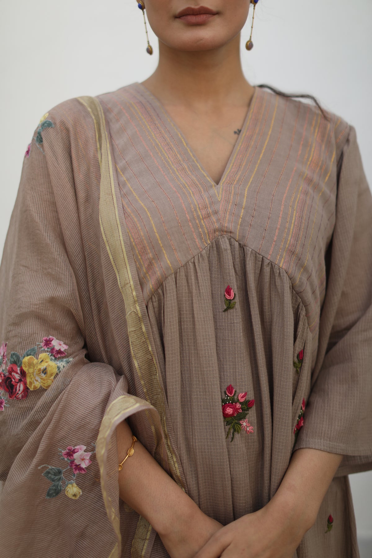 Sindh Brown Kurta Set