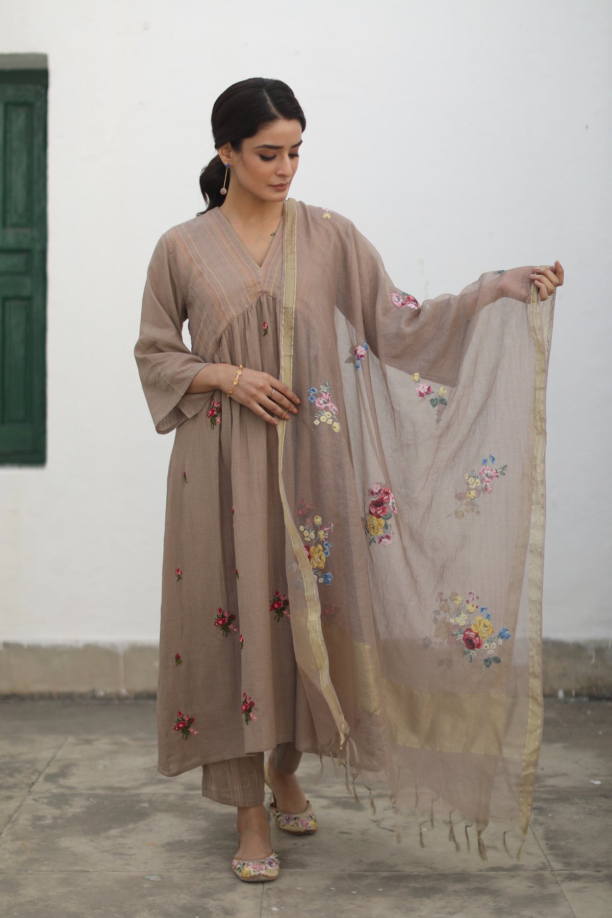 Sindh Brown Kurta Set