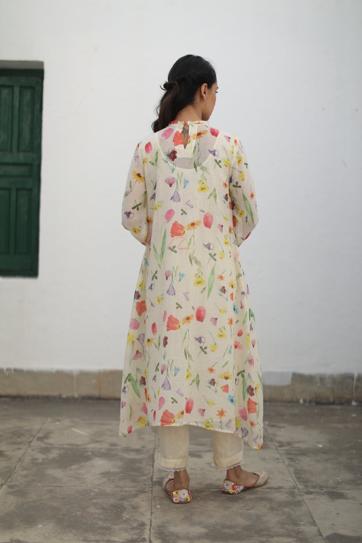 Nilofer Ivory Tunic Set