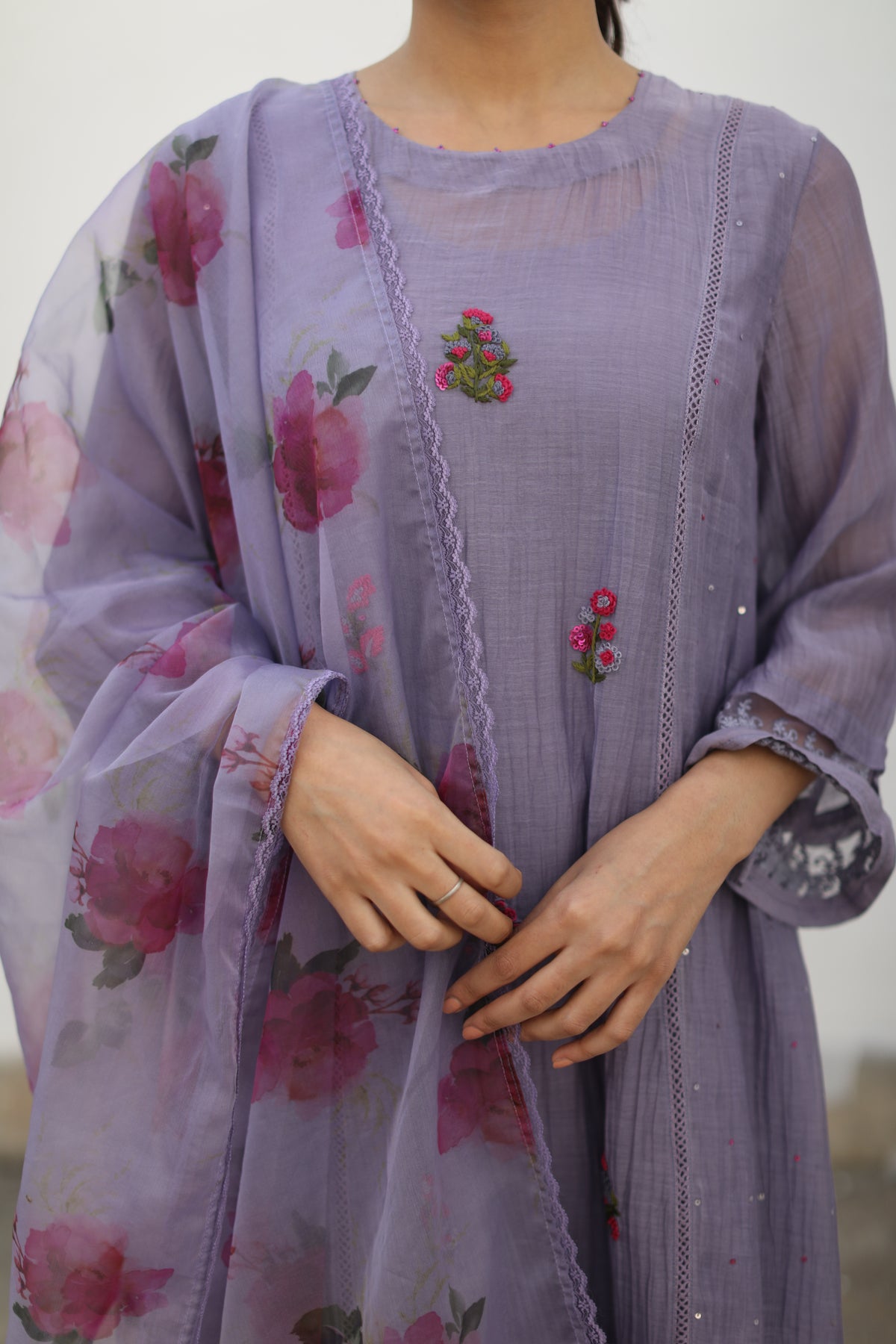 Jaffer Purple Kurta Set