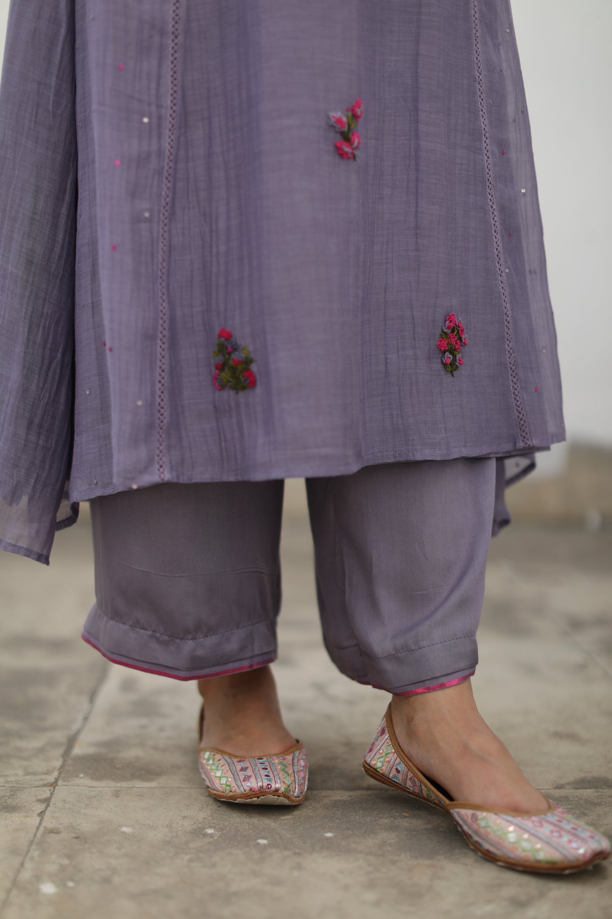 Jaffer Purple Kurta Set