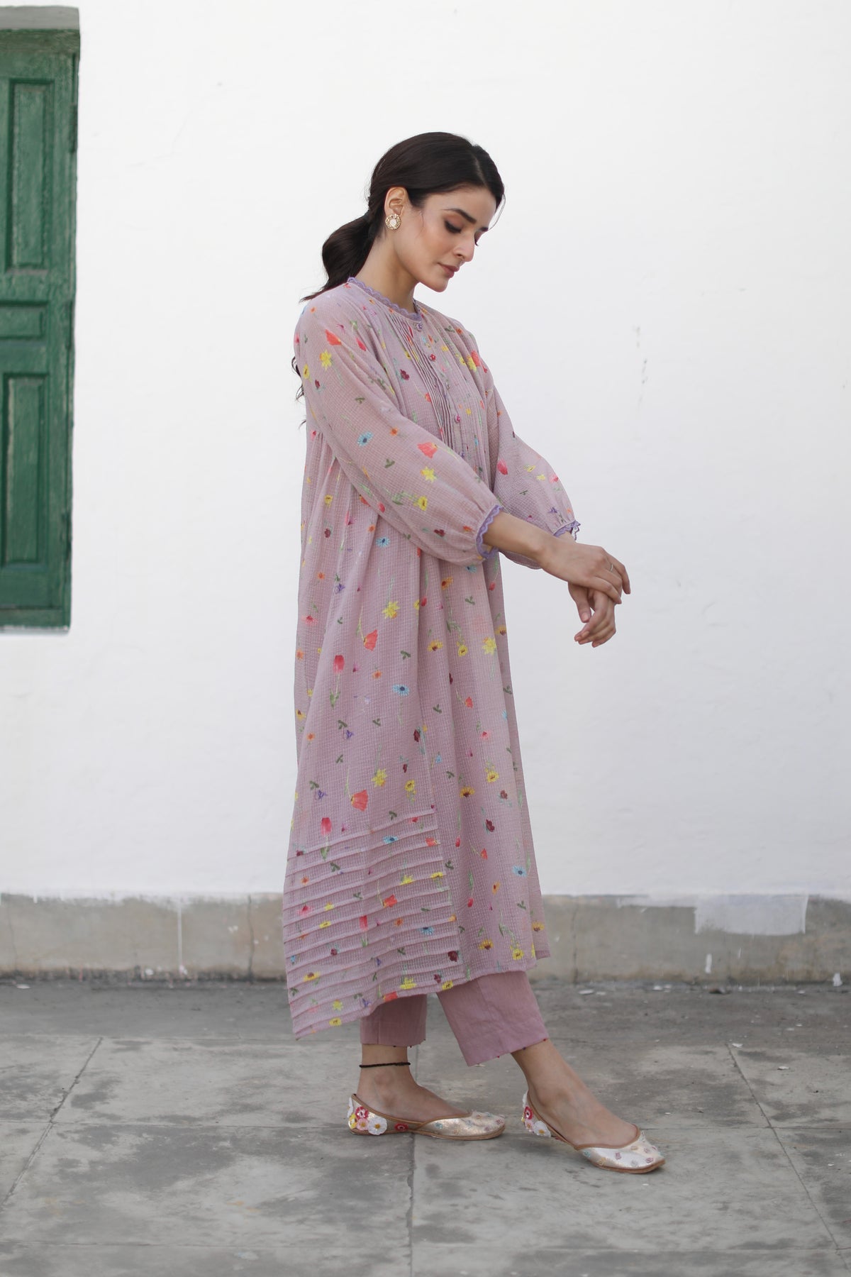 Faya Lavender Tunic Set