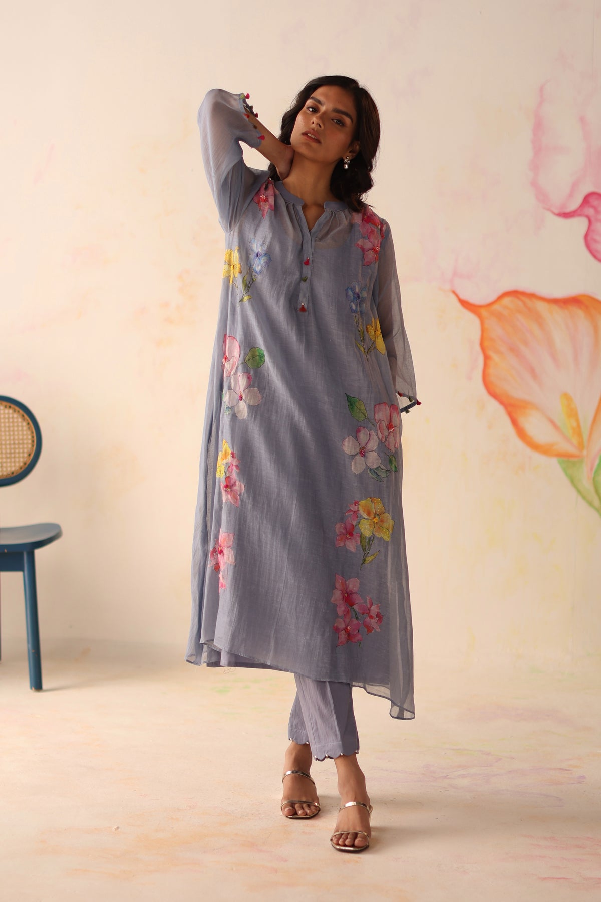 Kesar Periwinkle Kurta Set