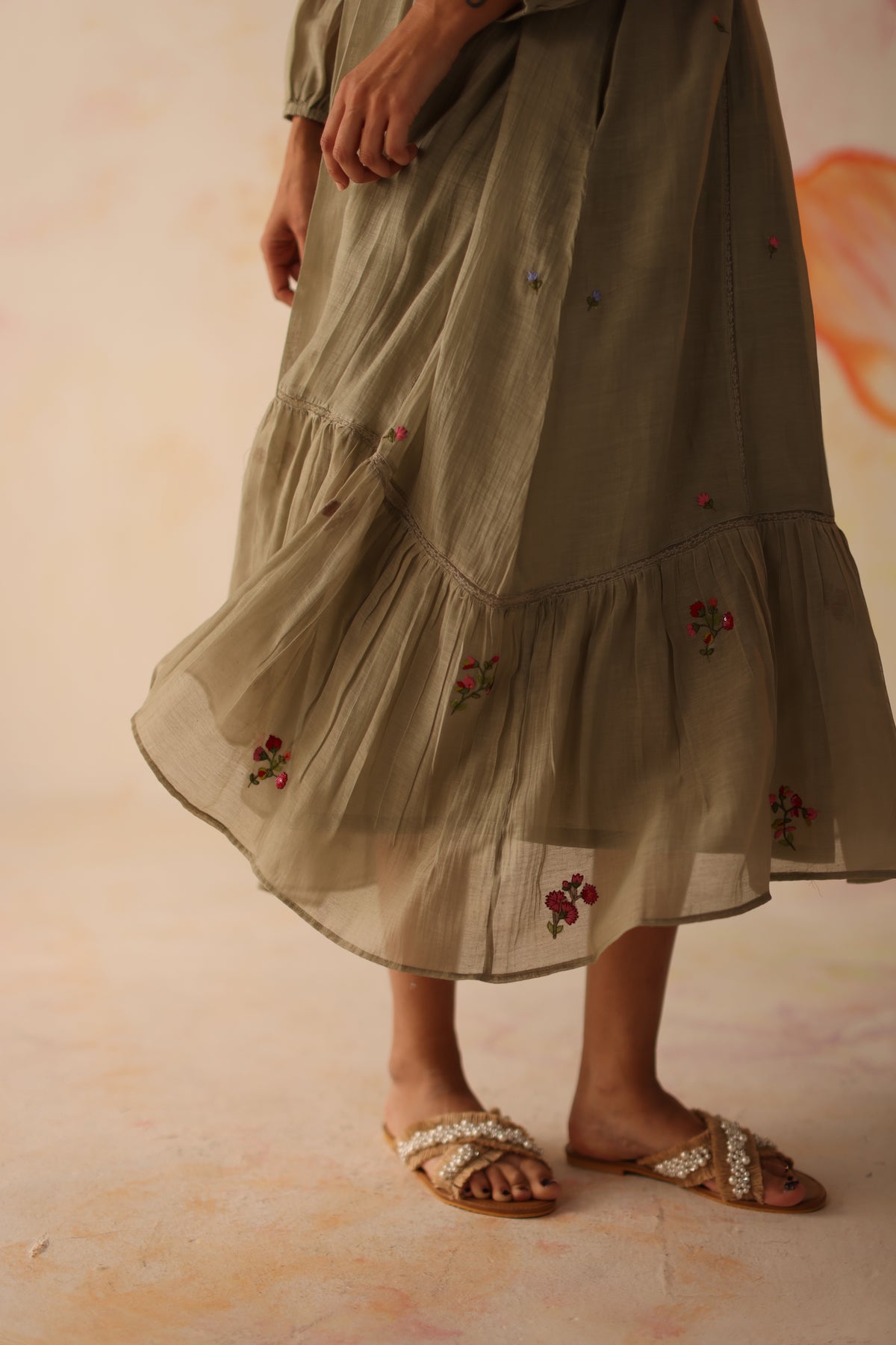 Chinaar Olive Kurta Set