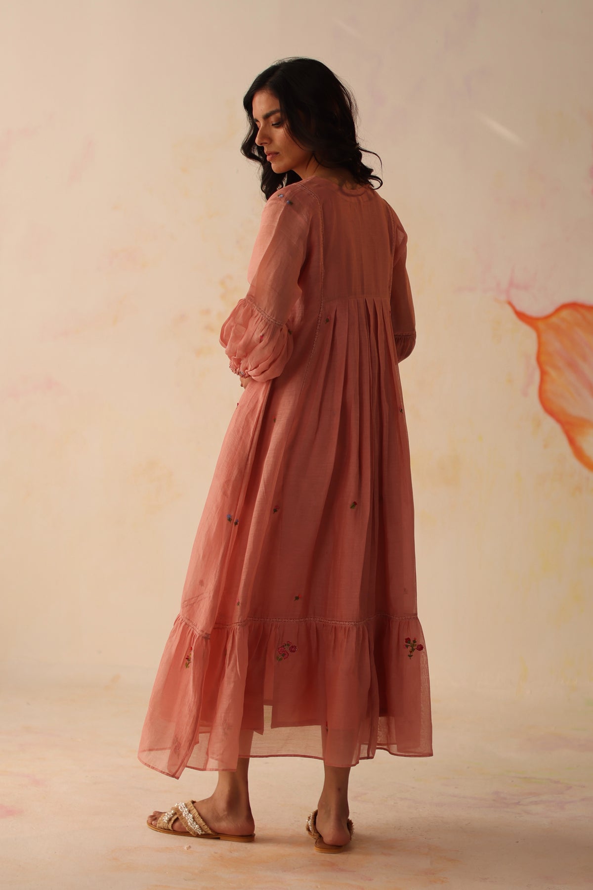 Chinaar Peach Kurta Set