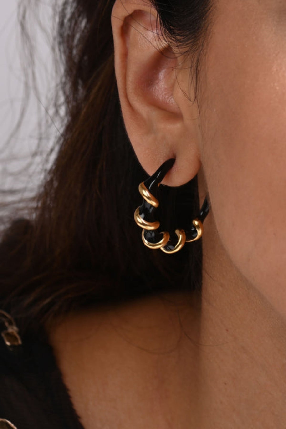 Black and Gold Candy Hoops