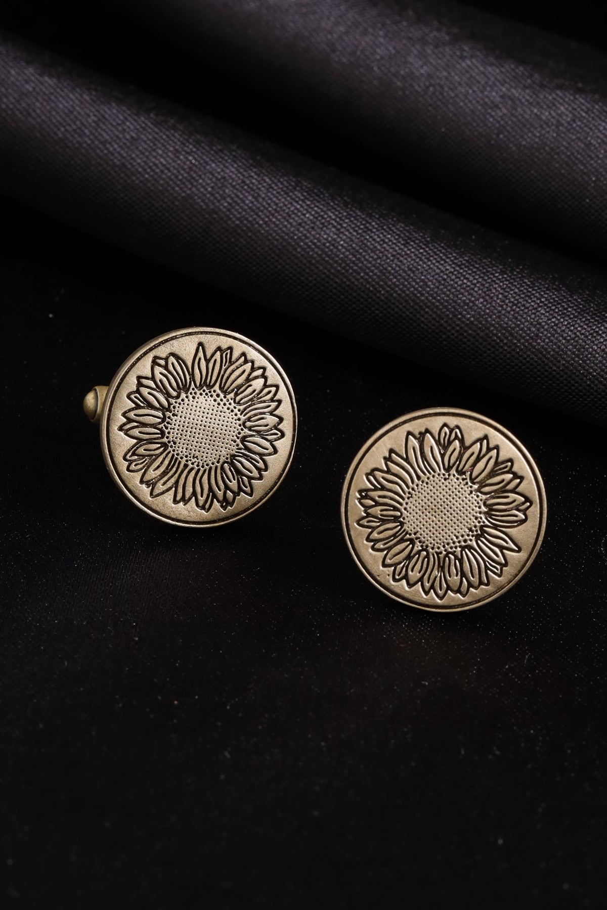 Sunflower Glitter Cufflinks