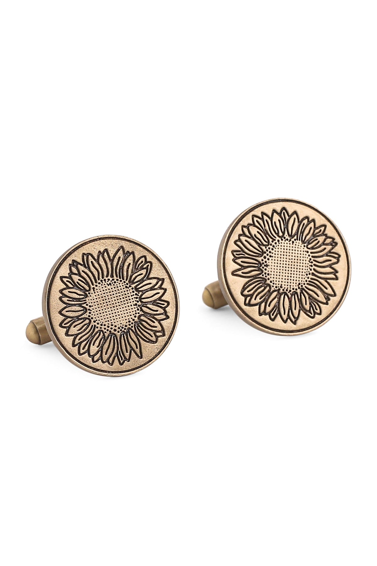 Sunflower Glitter Cufflinks