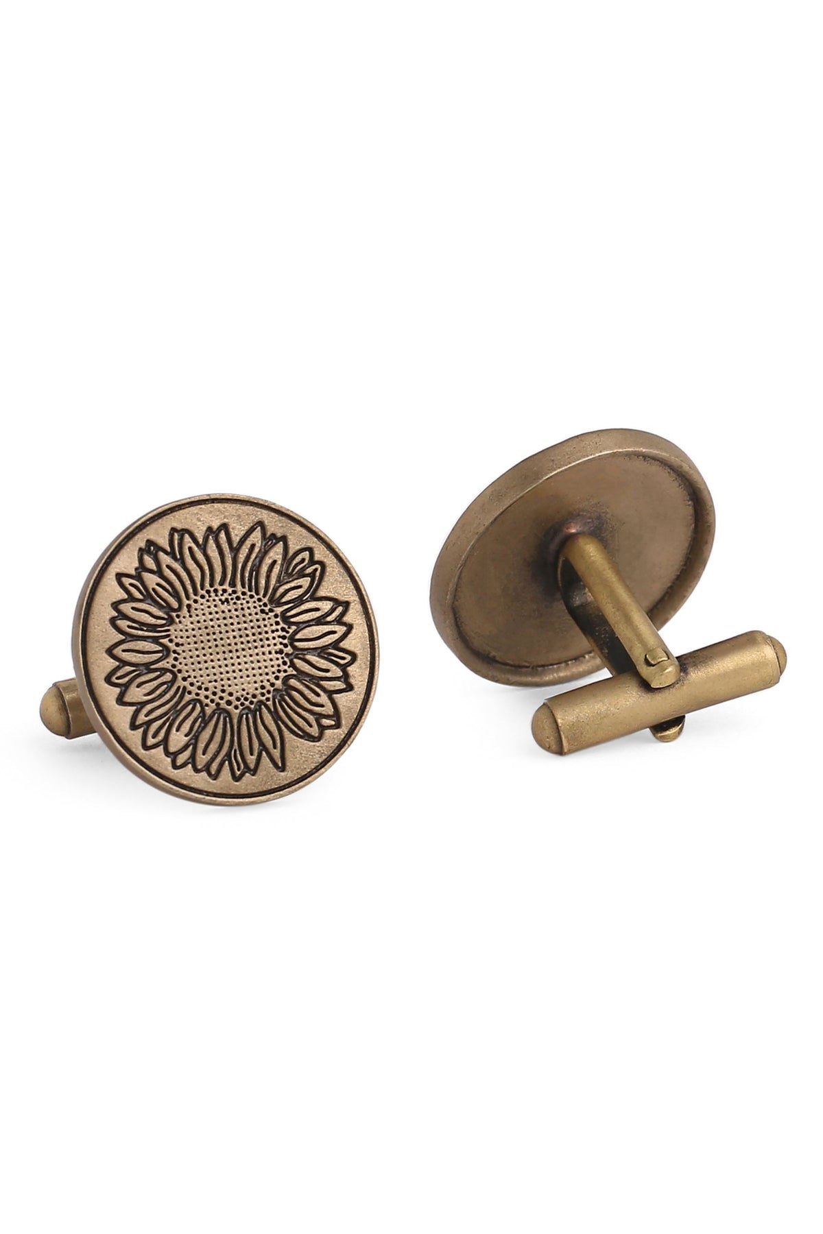 Sunflower Glitter Cufflinks