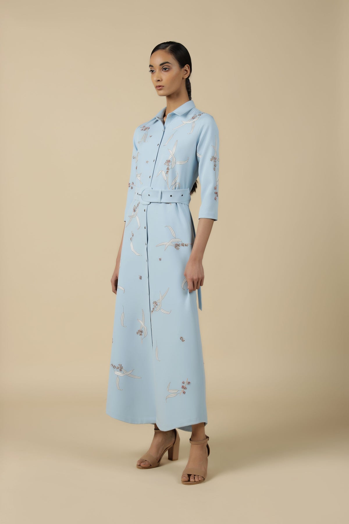 Eucalyptus Long Shirt Dress