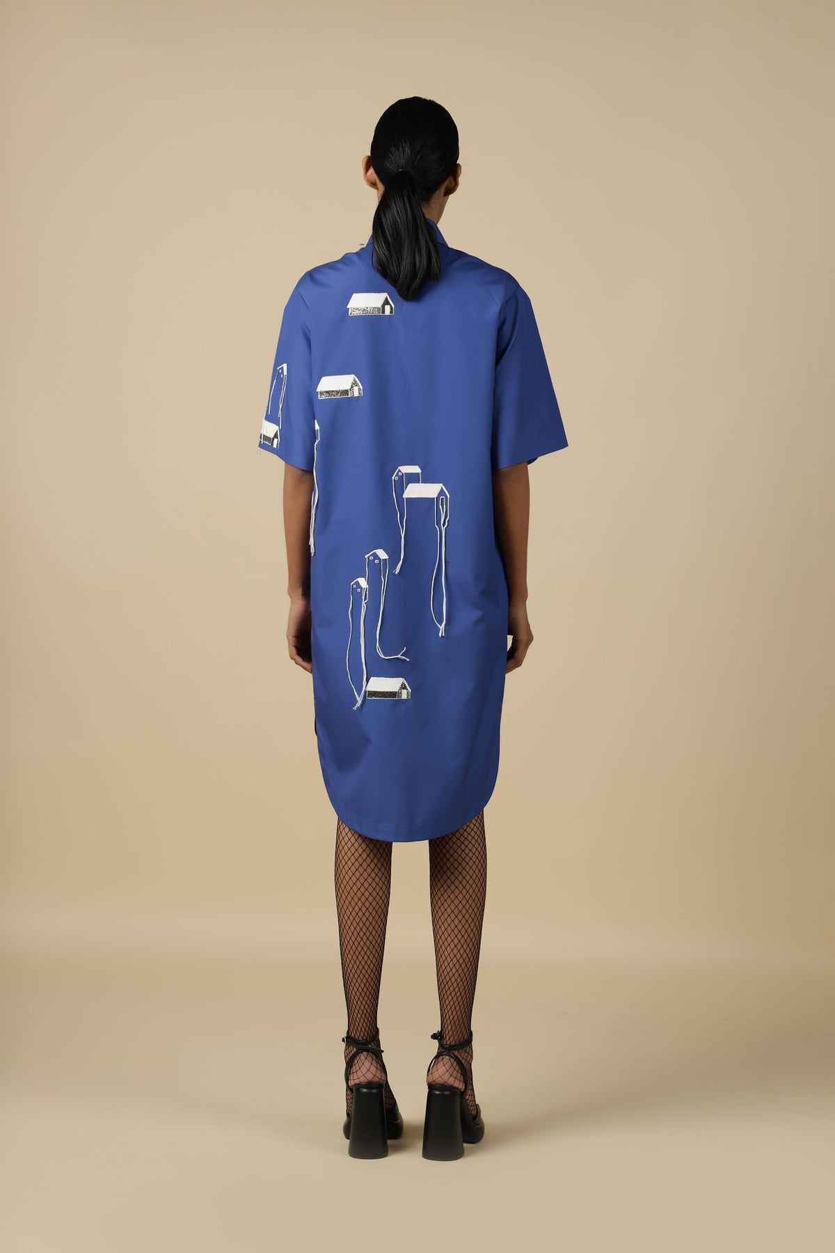 Tiny House Flap Shirt Dress