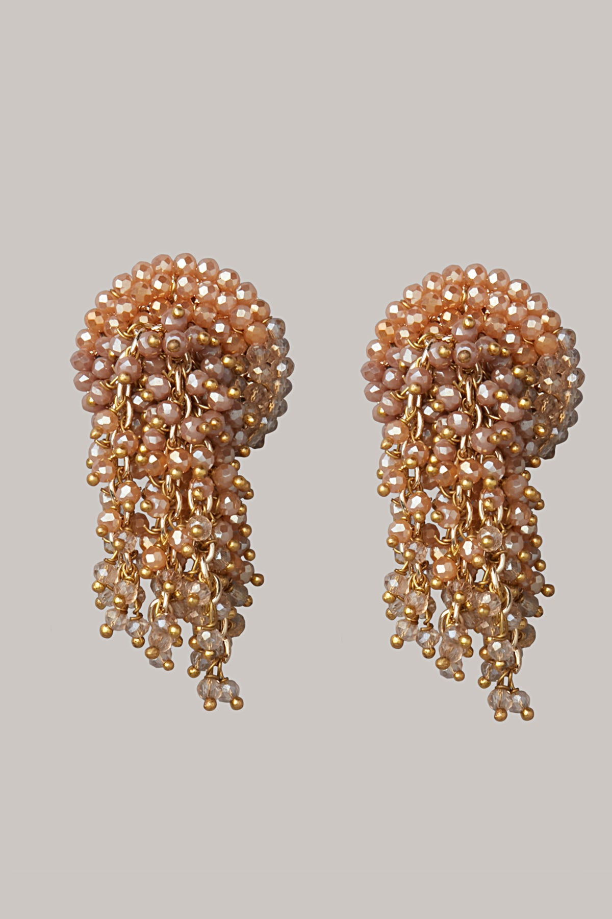 Statement Brown Crystals Studs