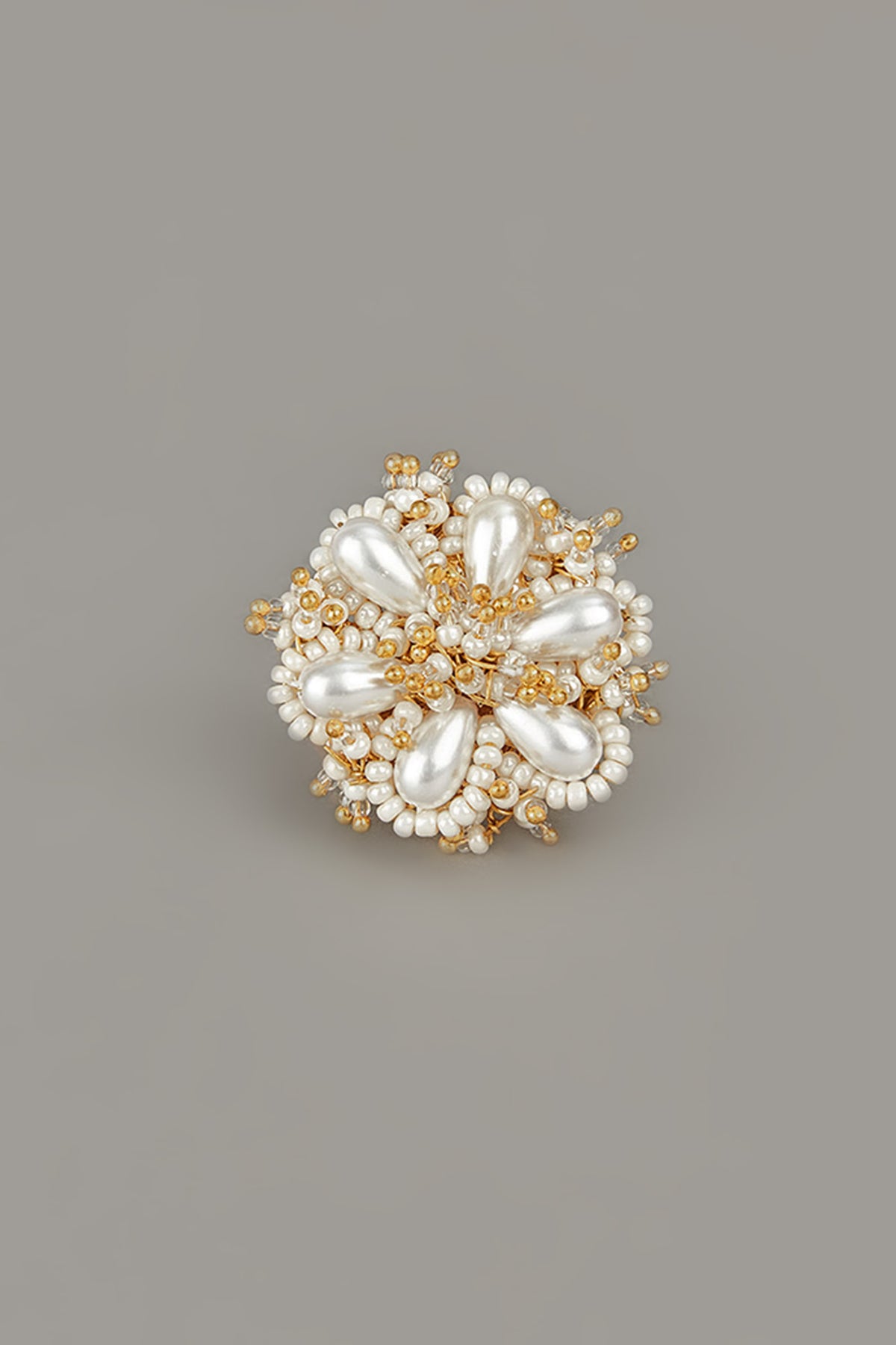 Pearls Flower Shaped Ring