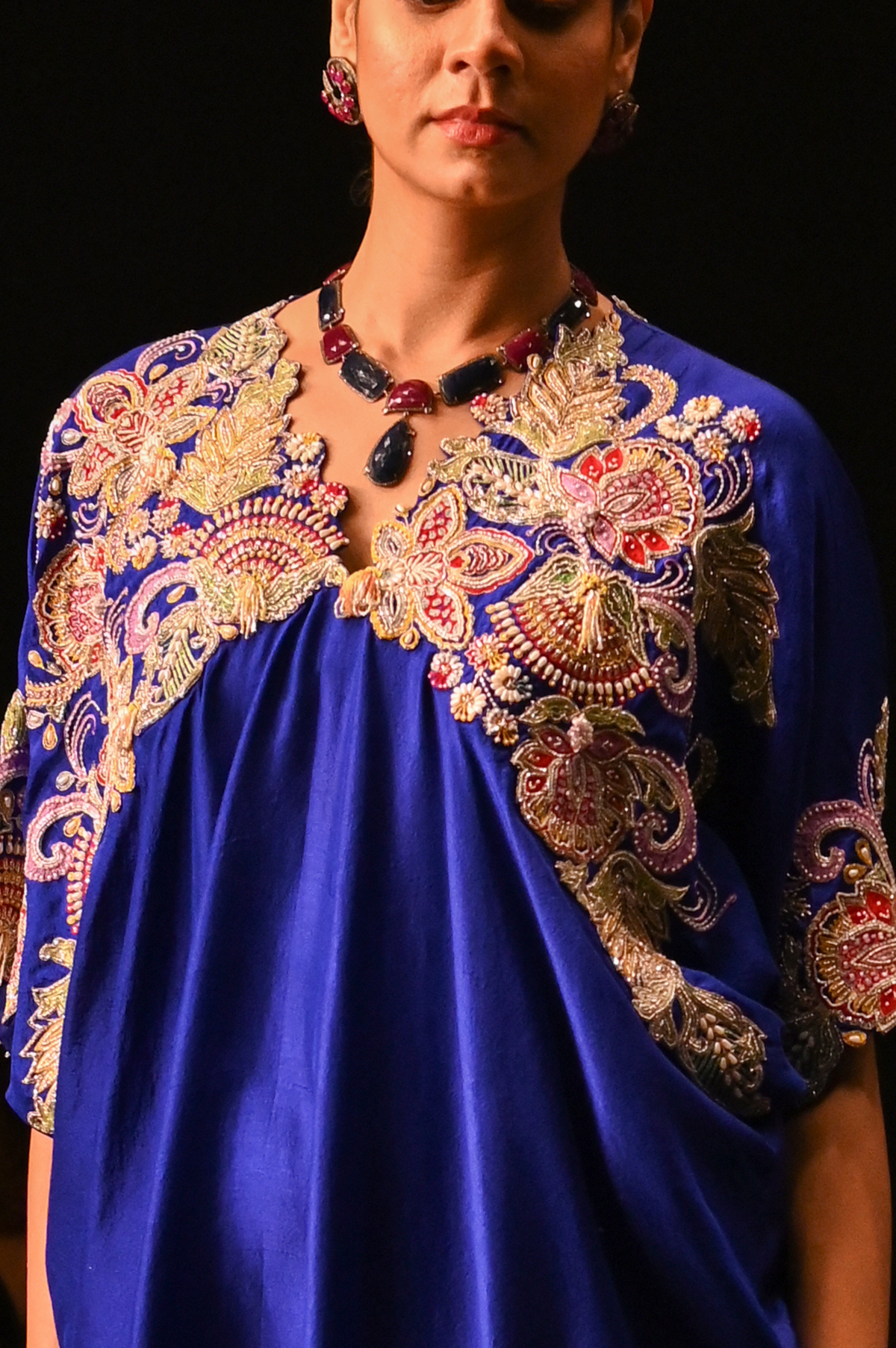 Royal Blue Tavishi Kaftan