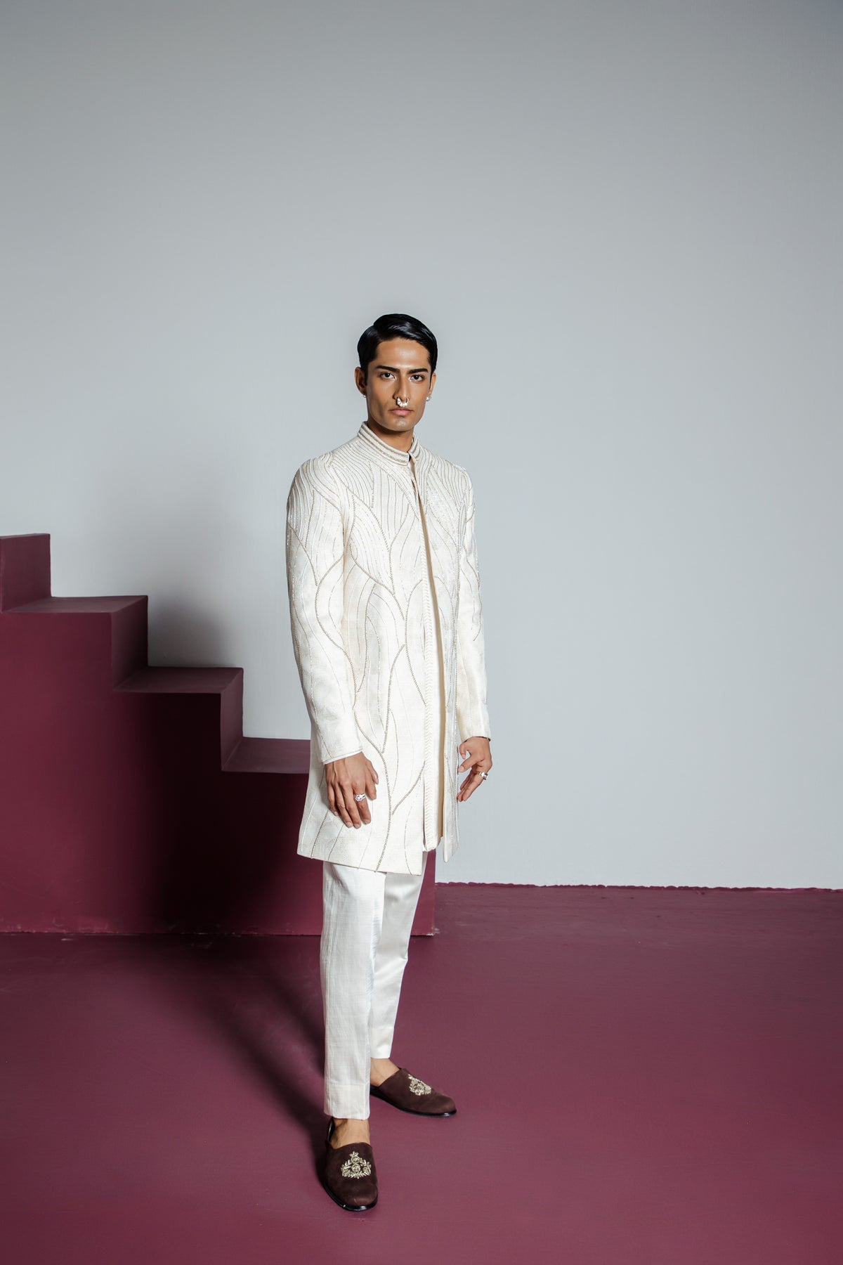 Khwaab Open Sherwani Set