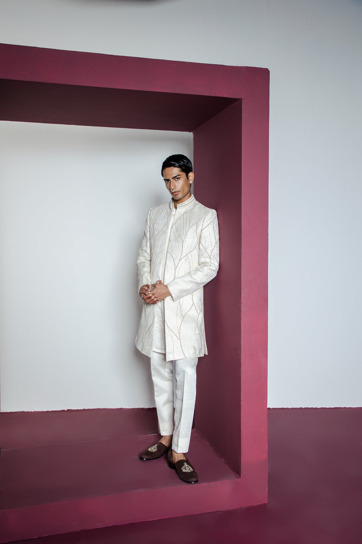 Khwaab Open Sherwani Set