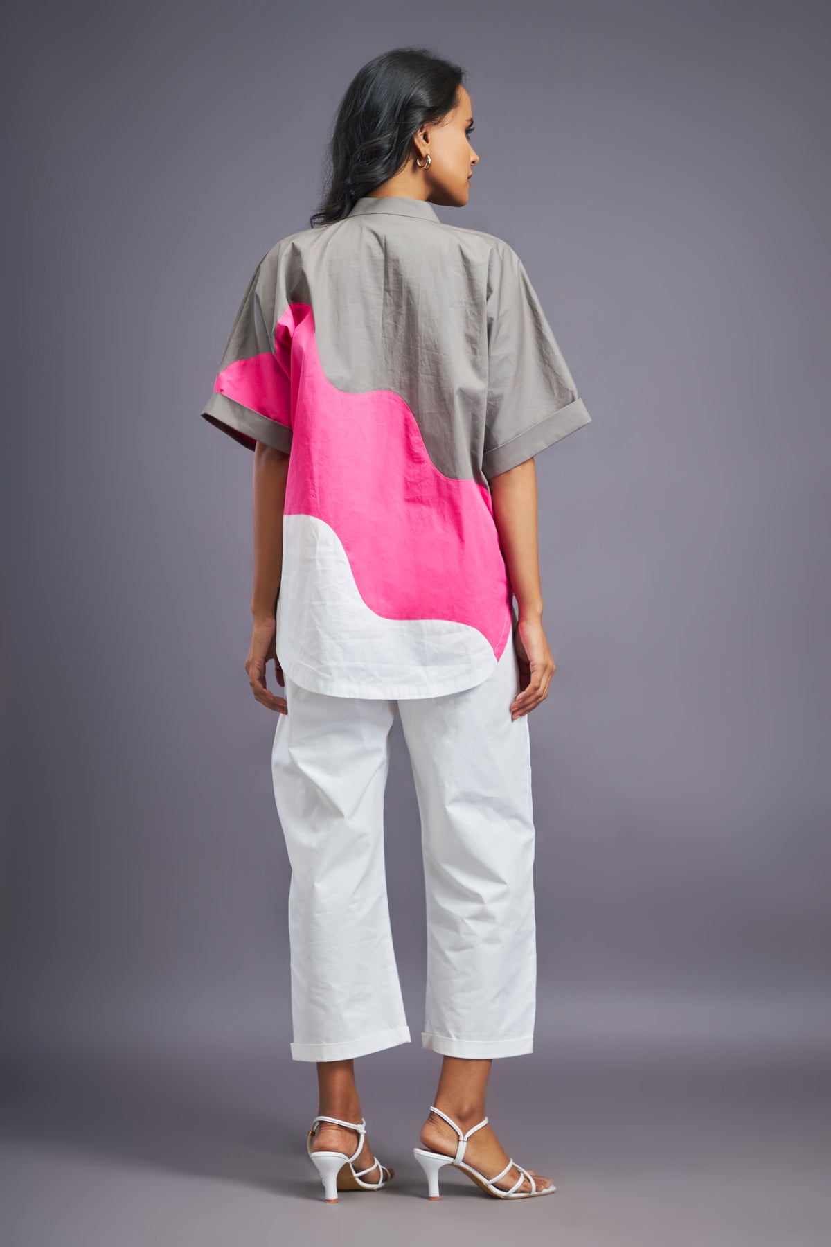 White Pink Box Fit Shirt