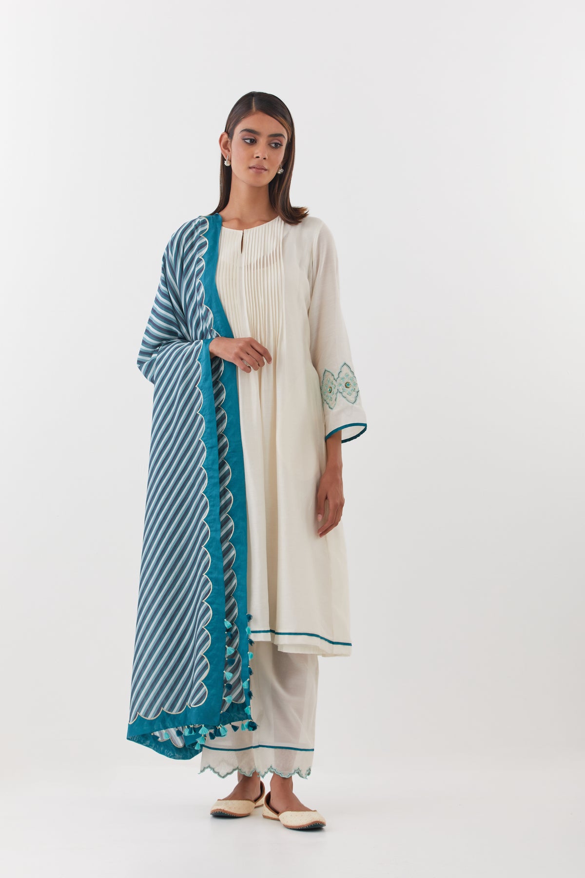 Kusum Chanderi Silk Kurta Set