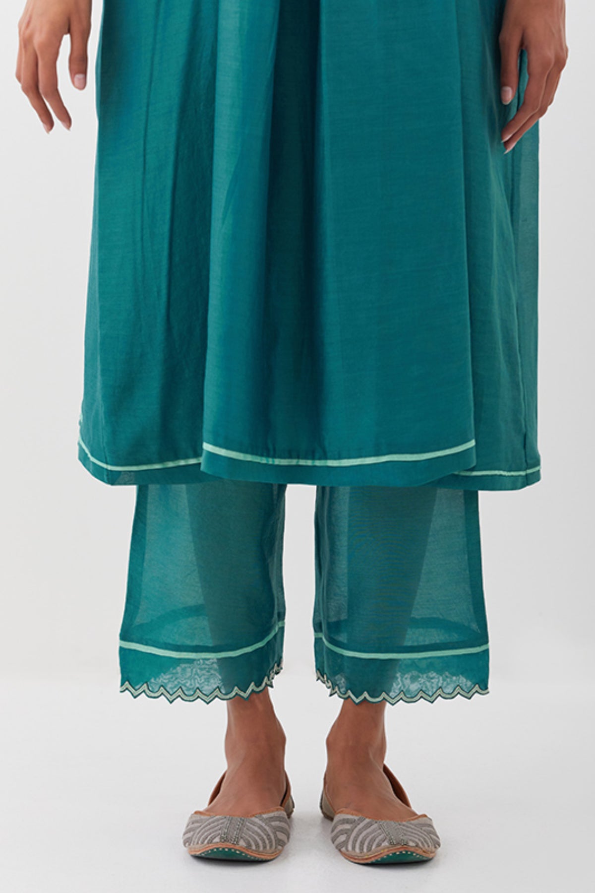 Baghban Teal Kurta Set