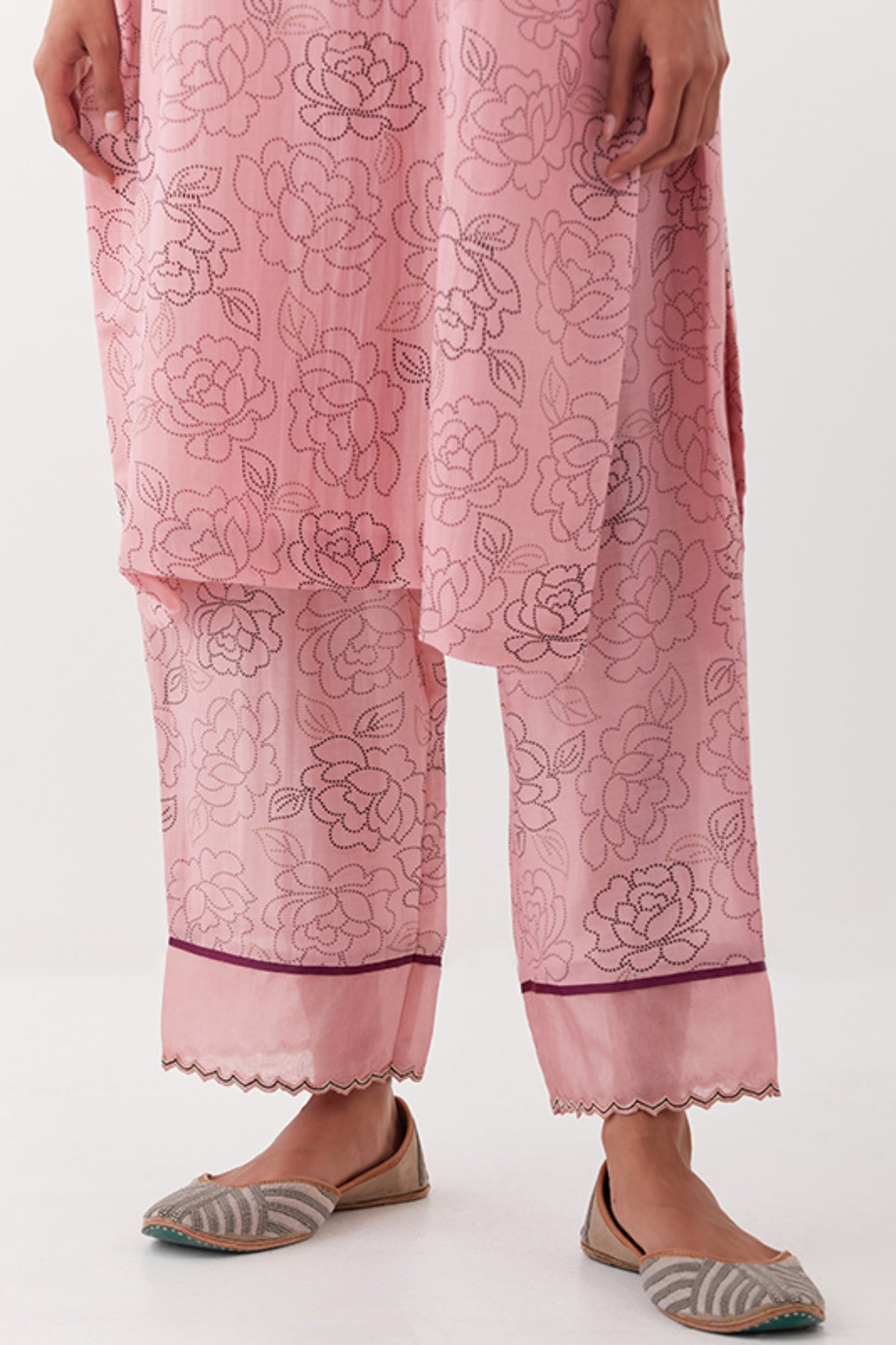 Gulposh Old Rose Kurta Set