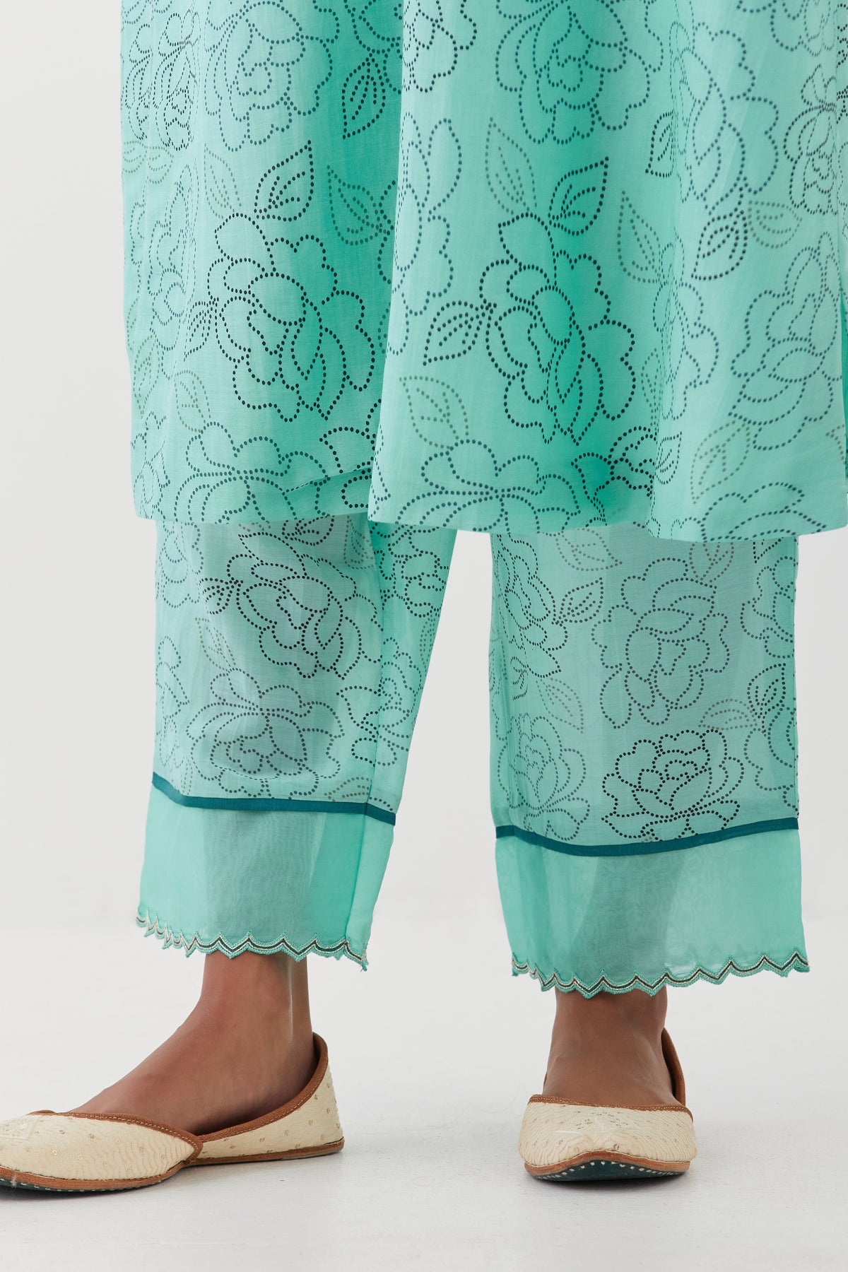 Gulposh Aqua Blue Kurta Set