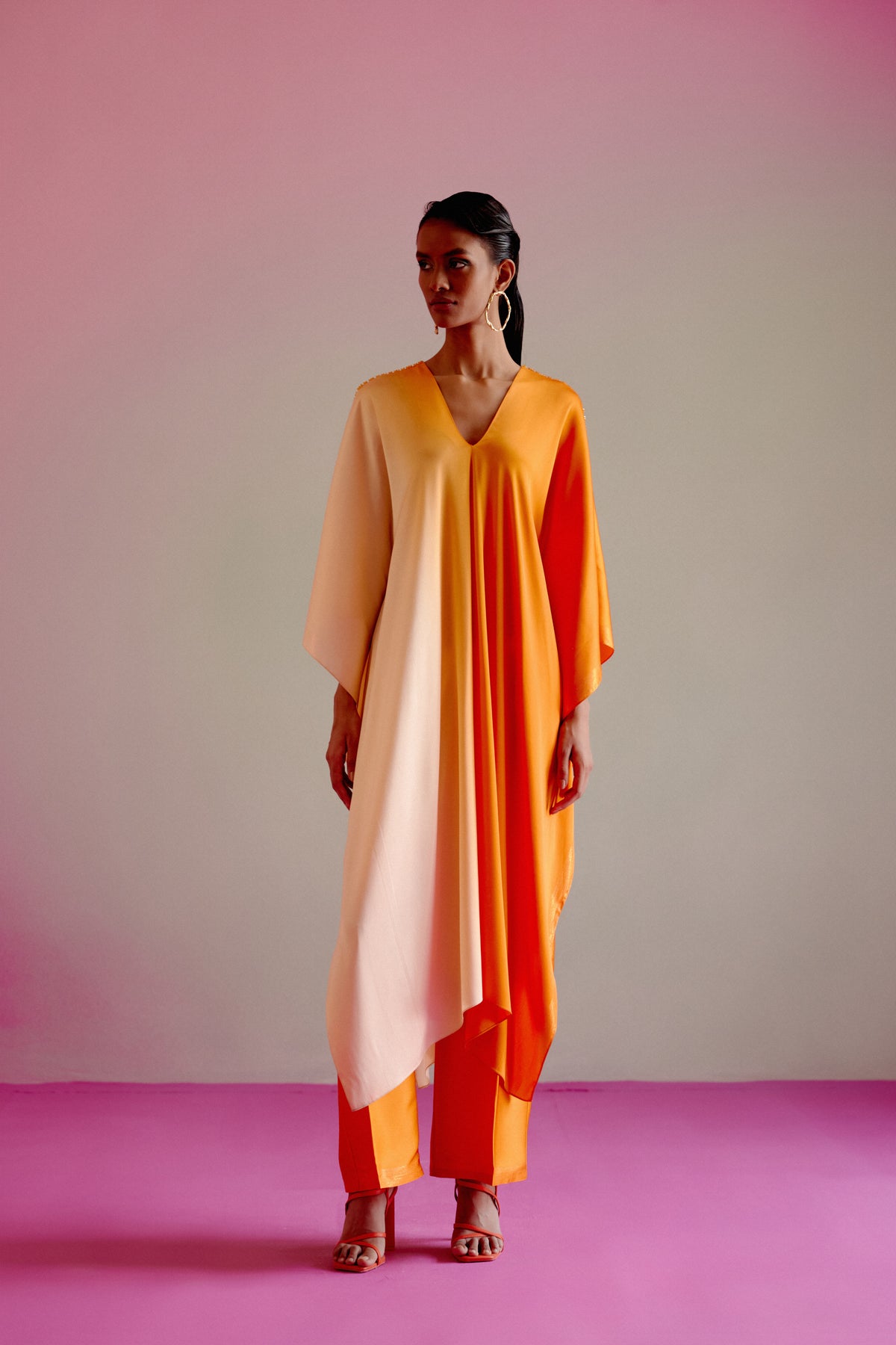 Sunset Orange Ombre Kaftan