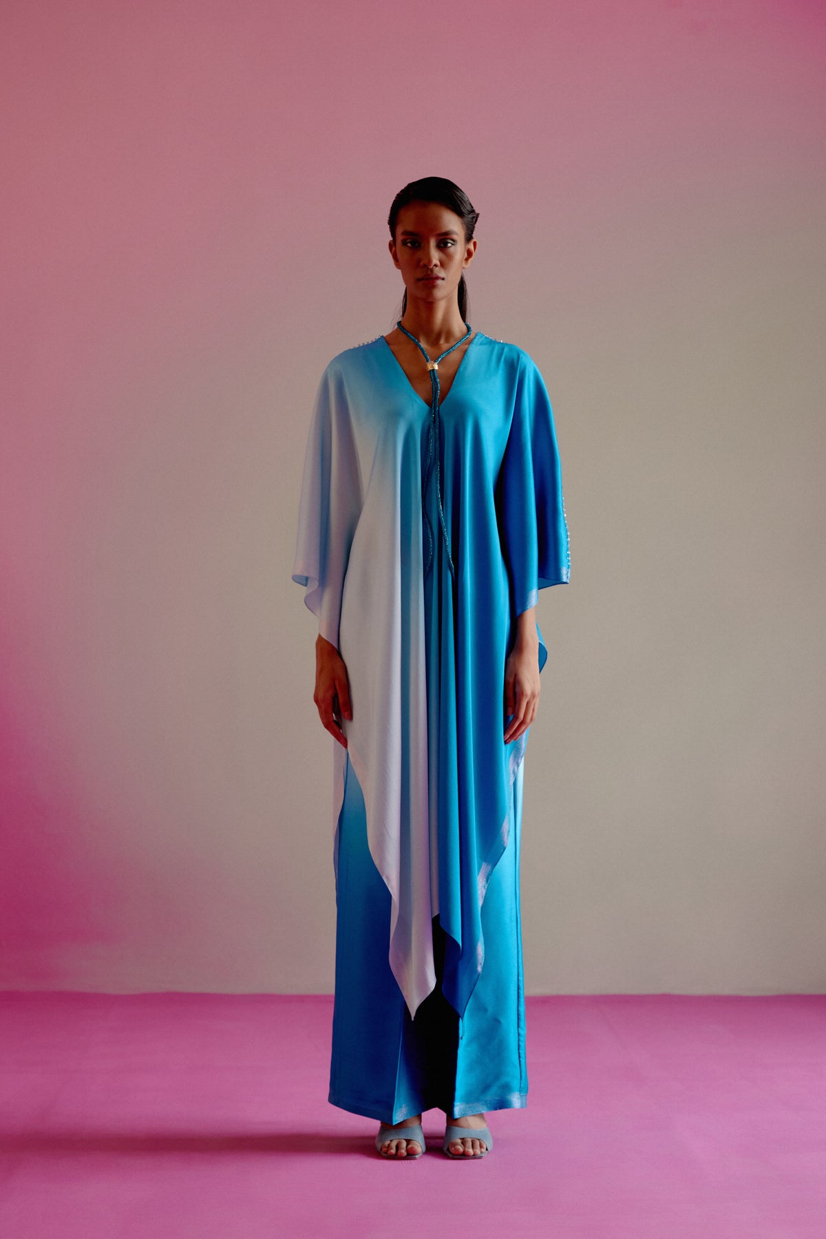 Deep Blue Ombre Kaftan