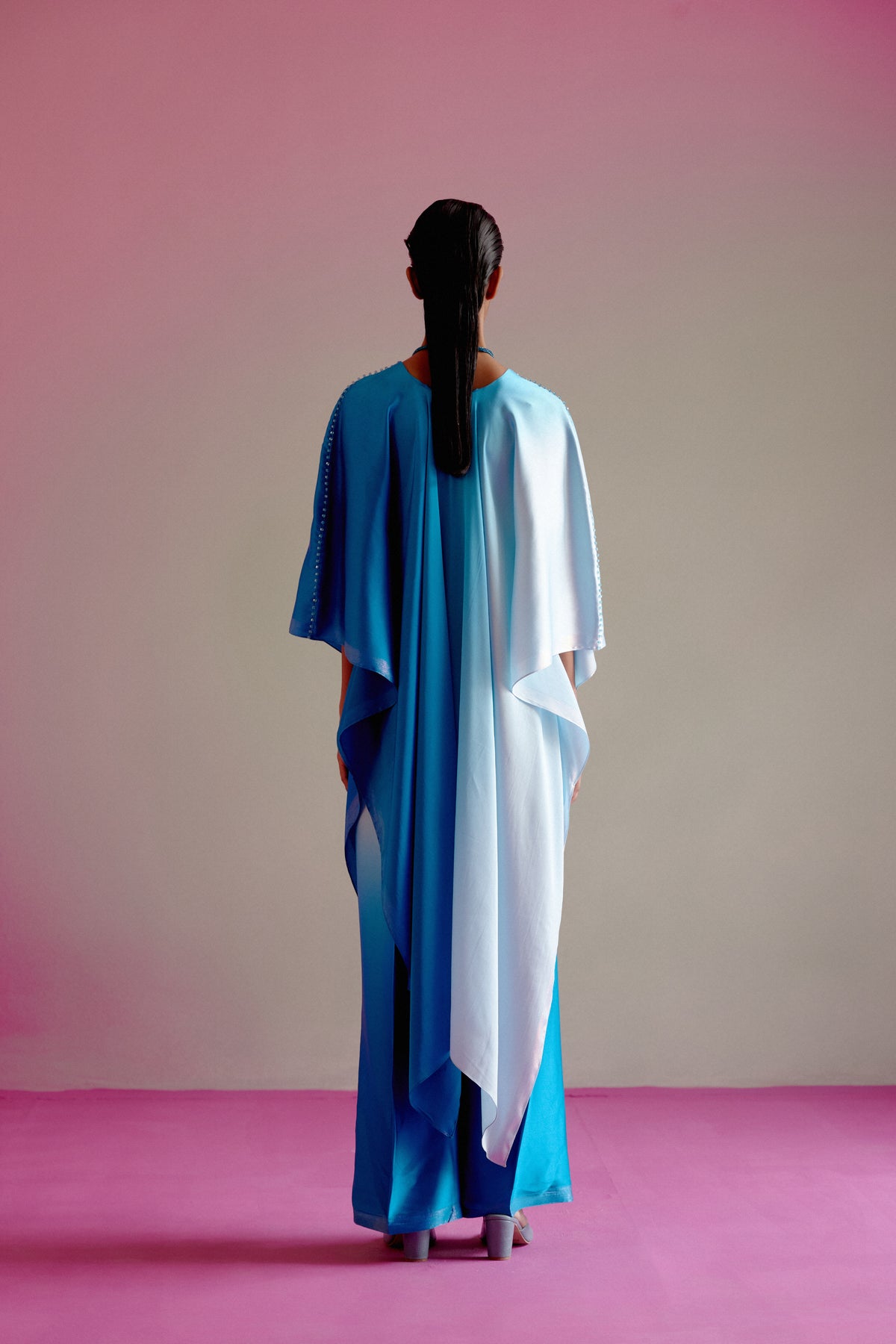 Deep Blue Ombre Kaftan