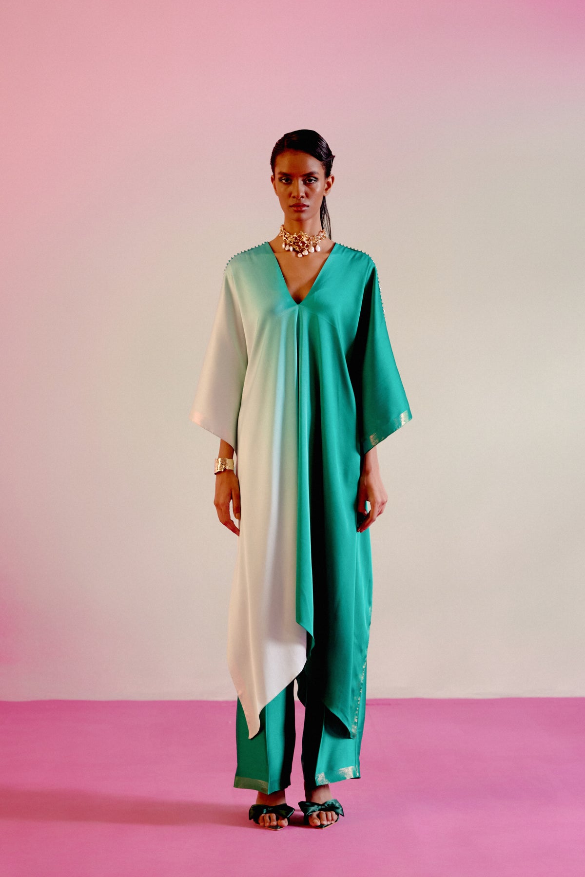 Emerald Green Ombre Kaftan