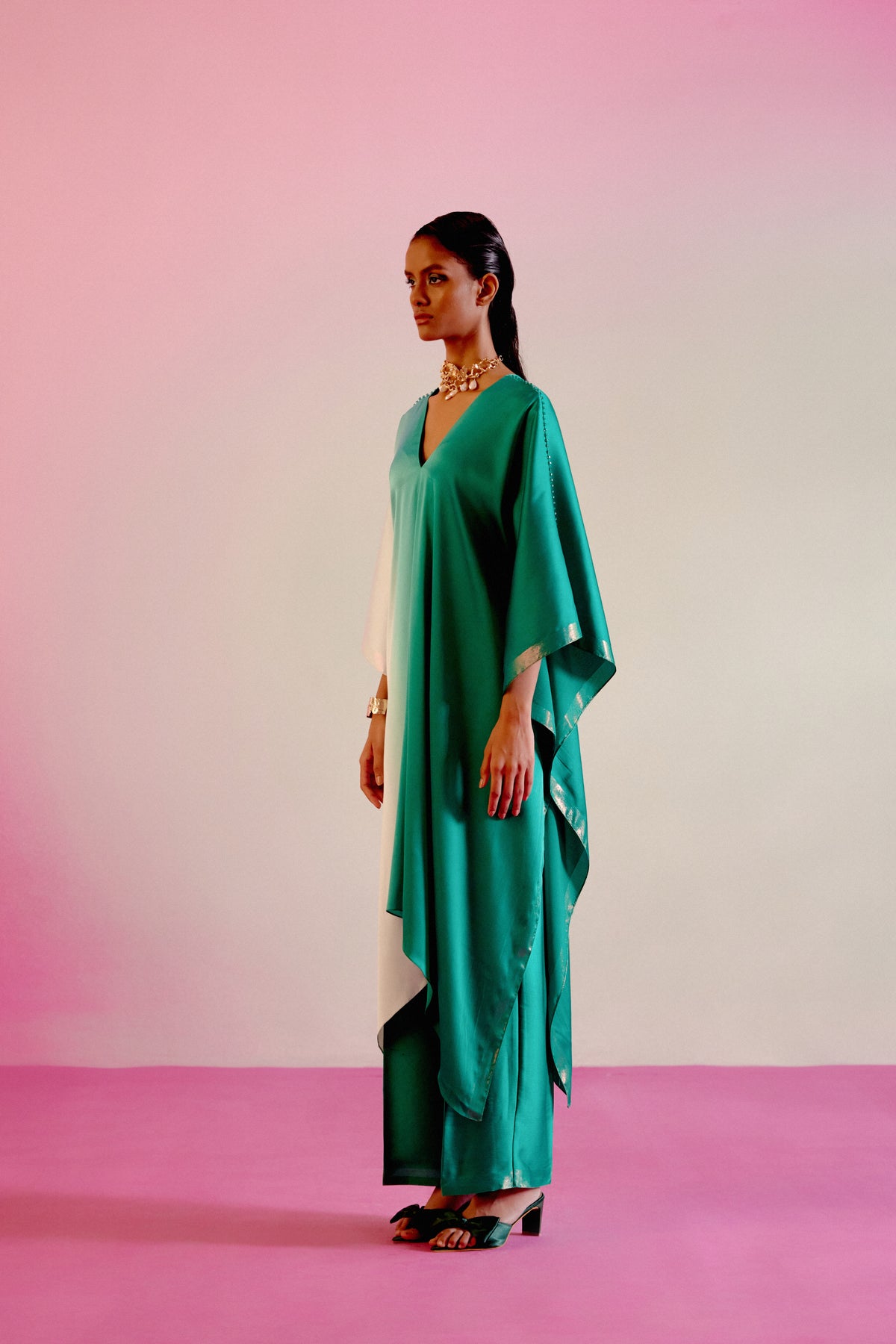 Emerald Green Ombre Kaftan